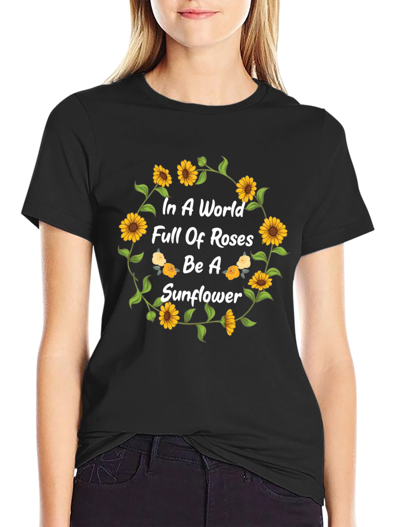 Sunflower Graphic Tee - Be a Sunflower