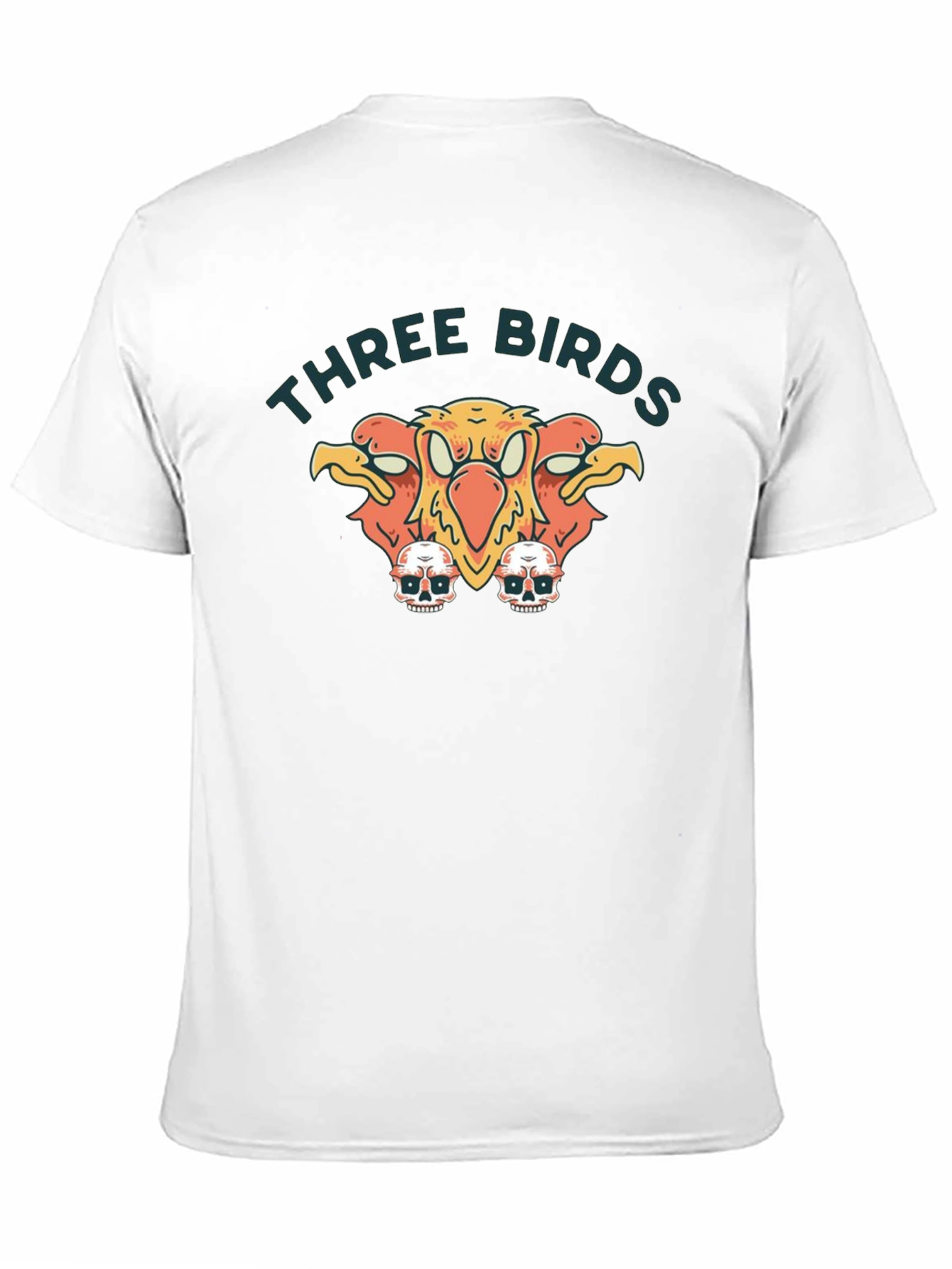Three Birds Graphic Print Black T-Shirt