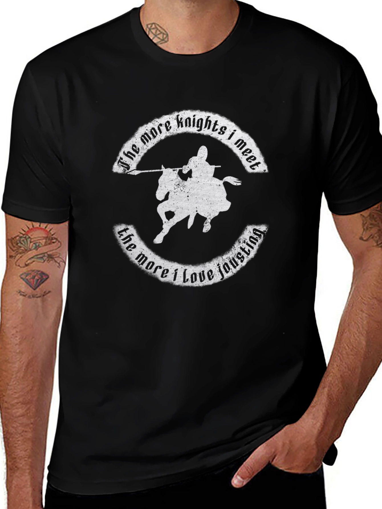 Knights and Jousting Black T-Shirt