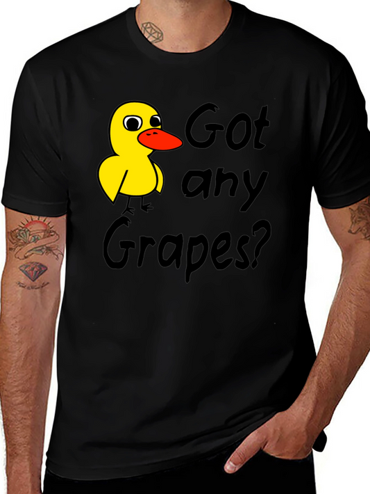 Got Any Grapes T-Shirt Duck Graphic Tee Black