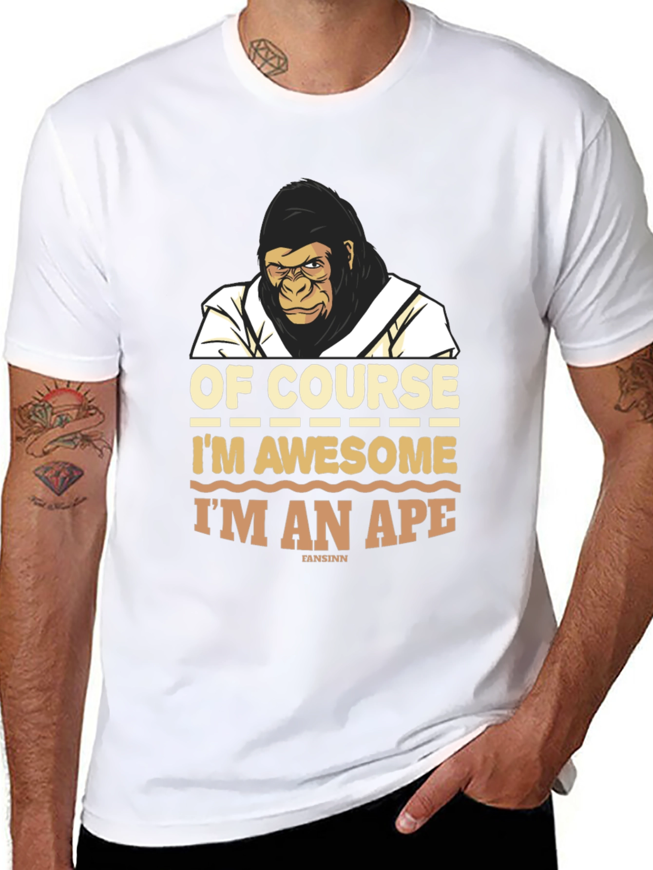 Awesome Ape T-Shirt - Funny Gorilla Graphic Tee