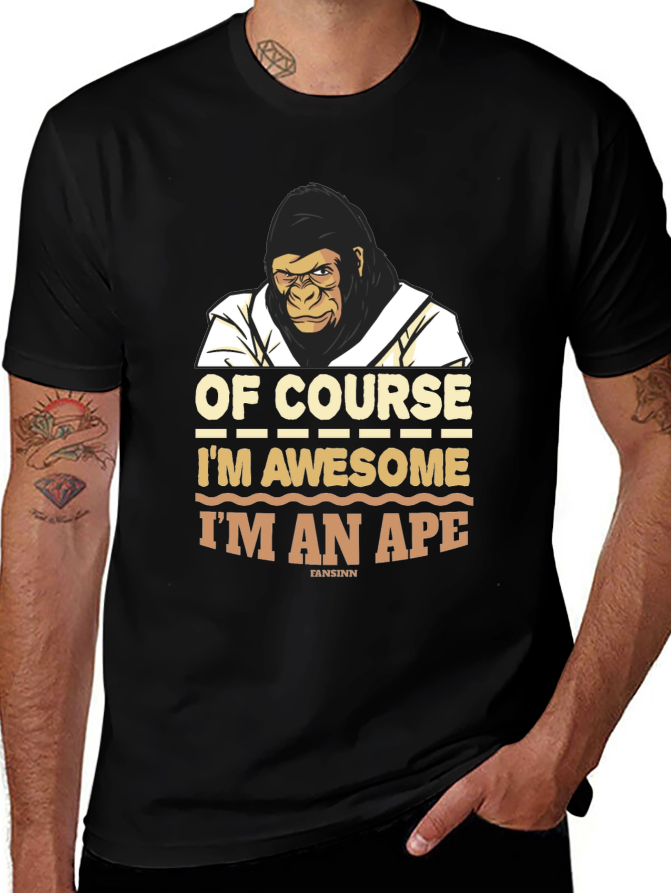 Awesome Ape T-Shirt - Funny Gorilla Graphic Tee