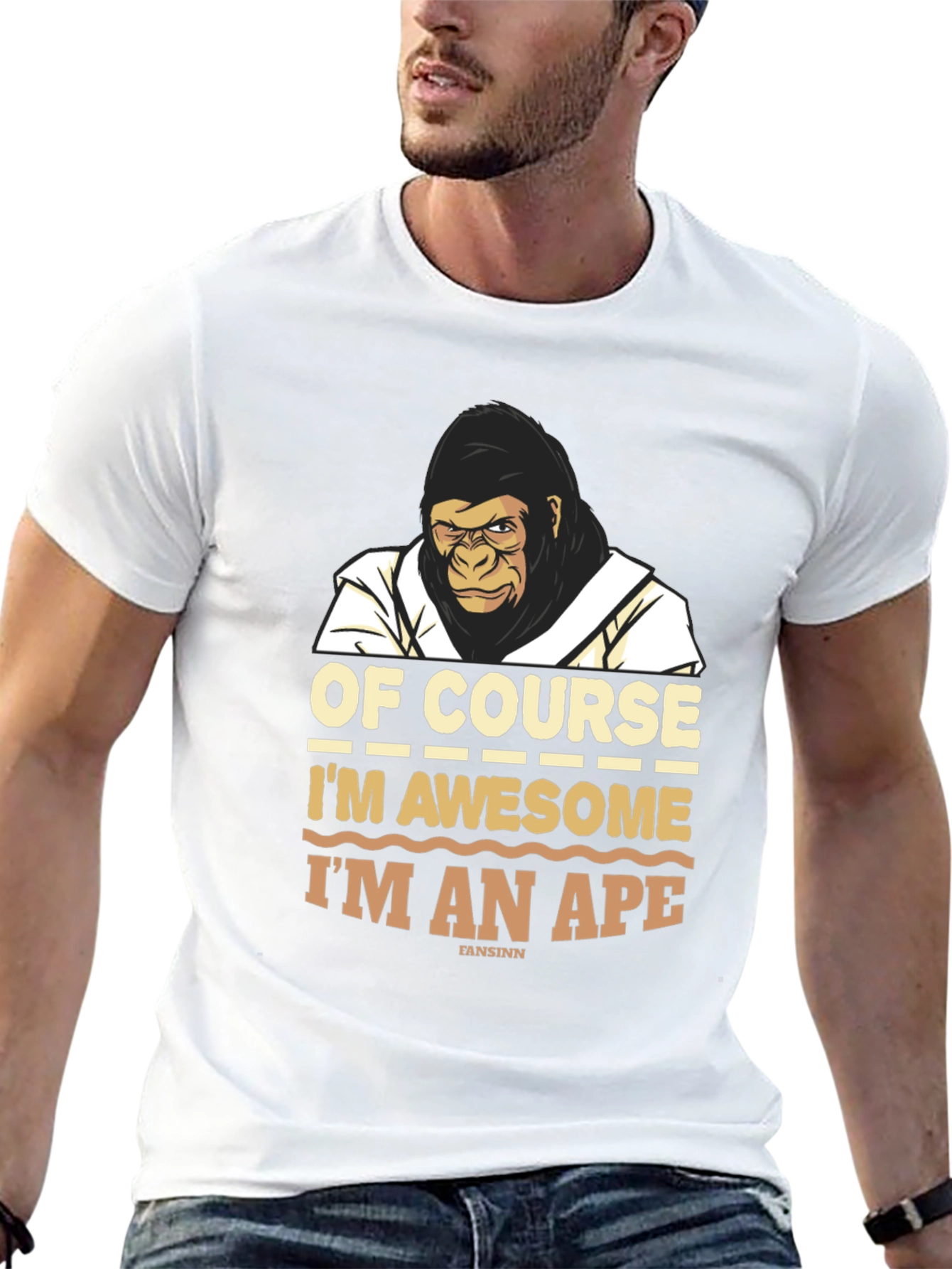 Awesome Ape T-Shirt - Funny Gorilla Graphic Tee