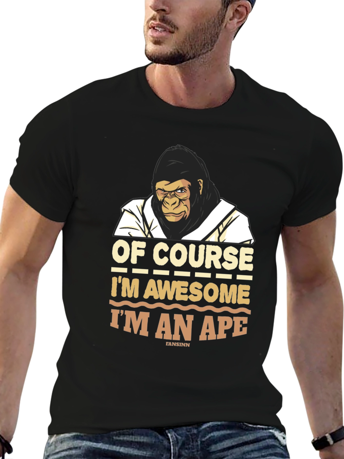 Awesome Ape T-Shirt - Funny Gorilla Graphic Tee