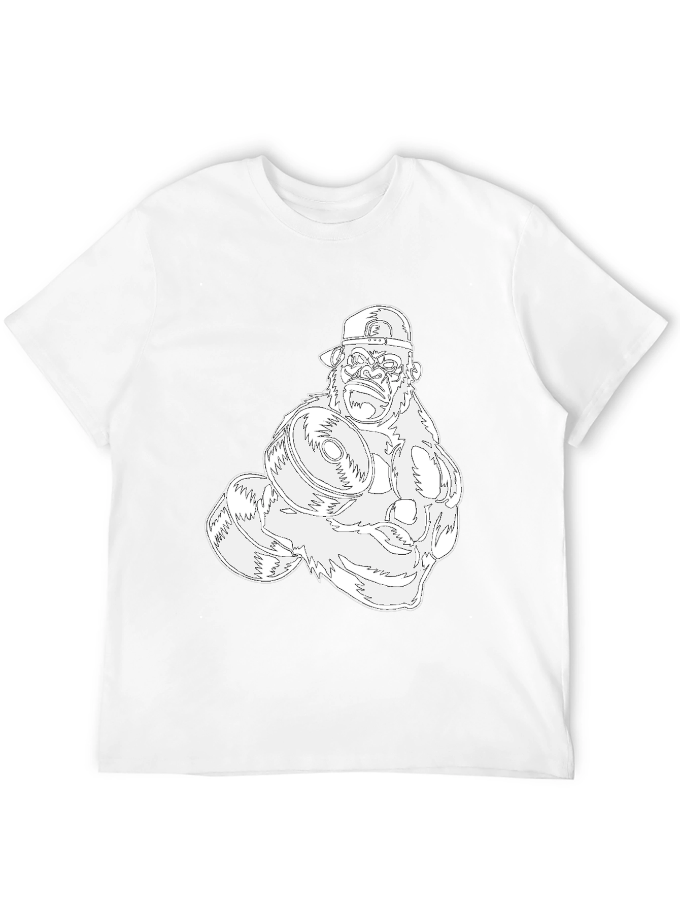 Gorilla Gym Tee: Black Cotton Fitness Shirt