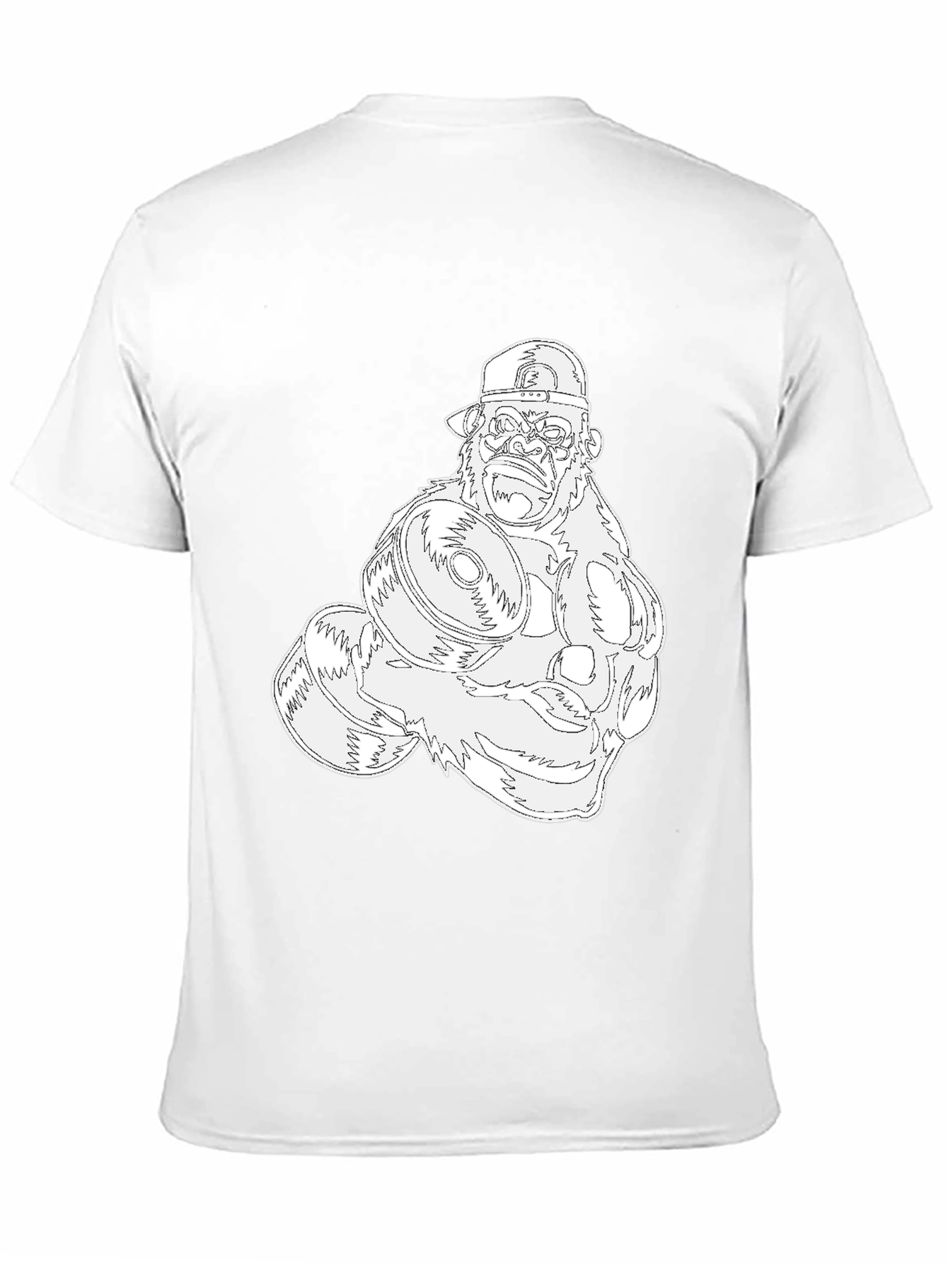 Gorilla Gym Tee: Black Cotton Fitness Shirt