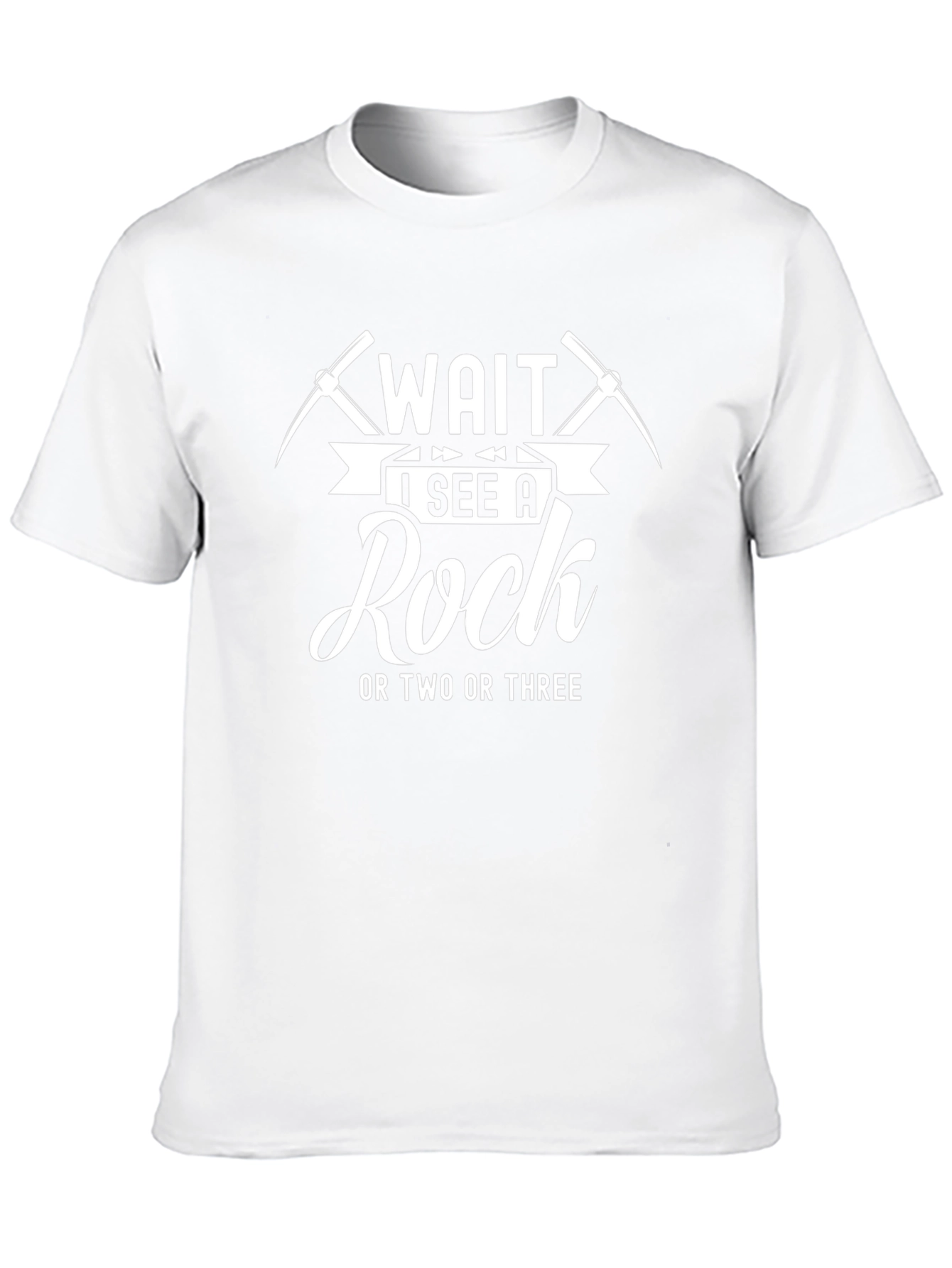 Wait I See A Rock Black T-Shirt