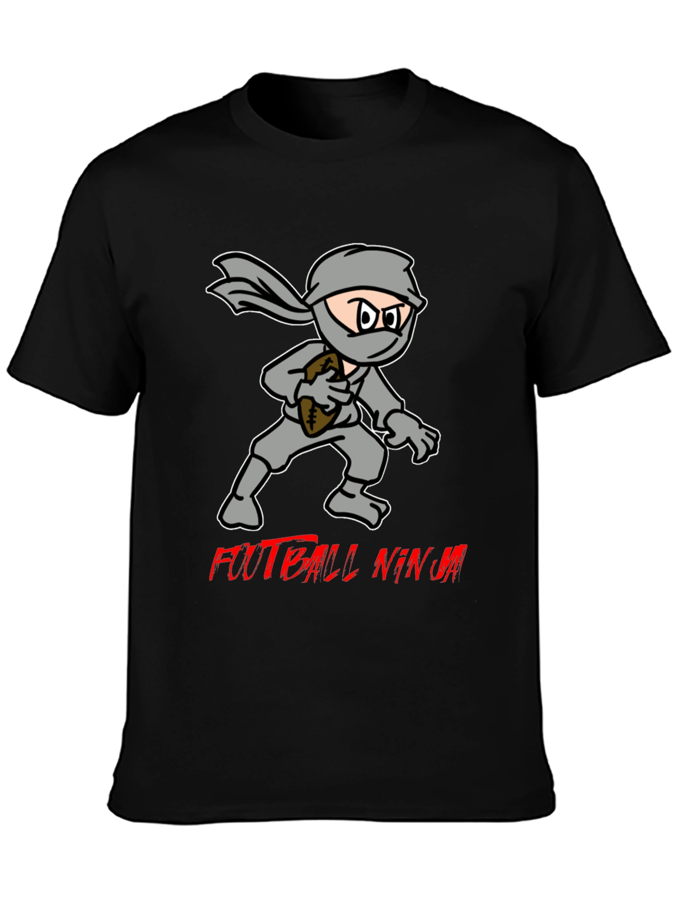 Football Ninja Black T-Shirt