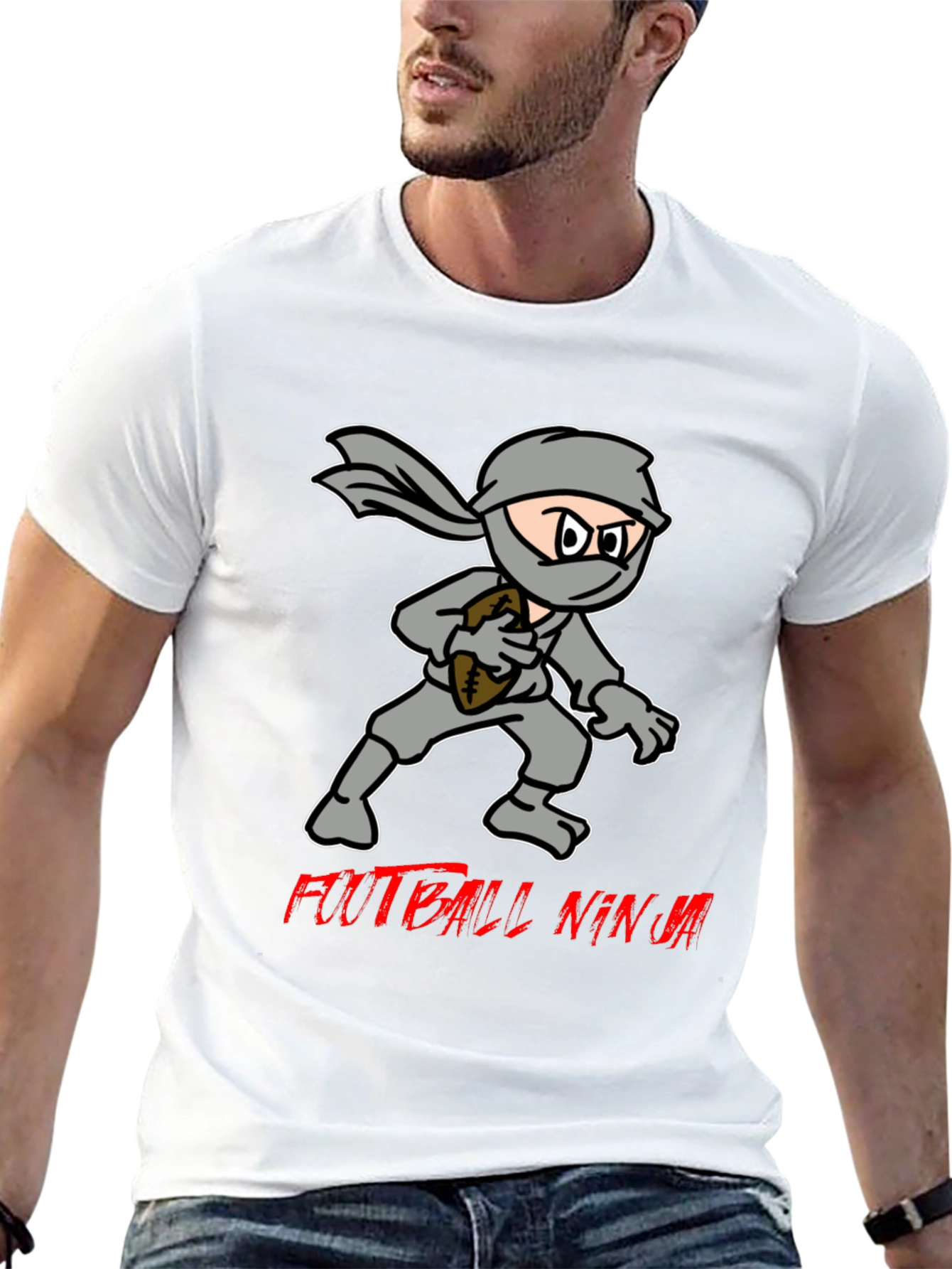 Football Ninja Black T-Shirt