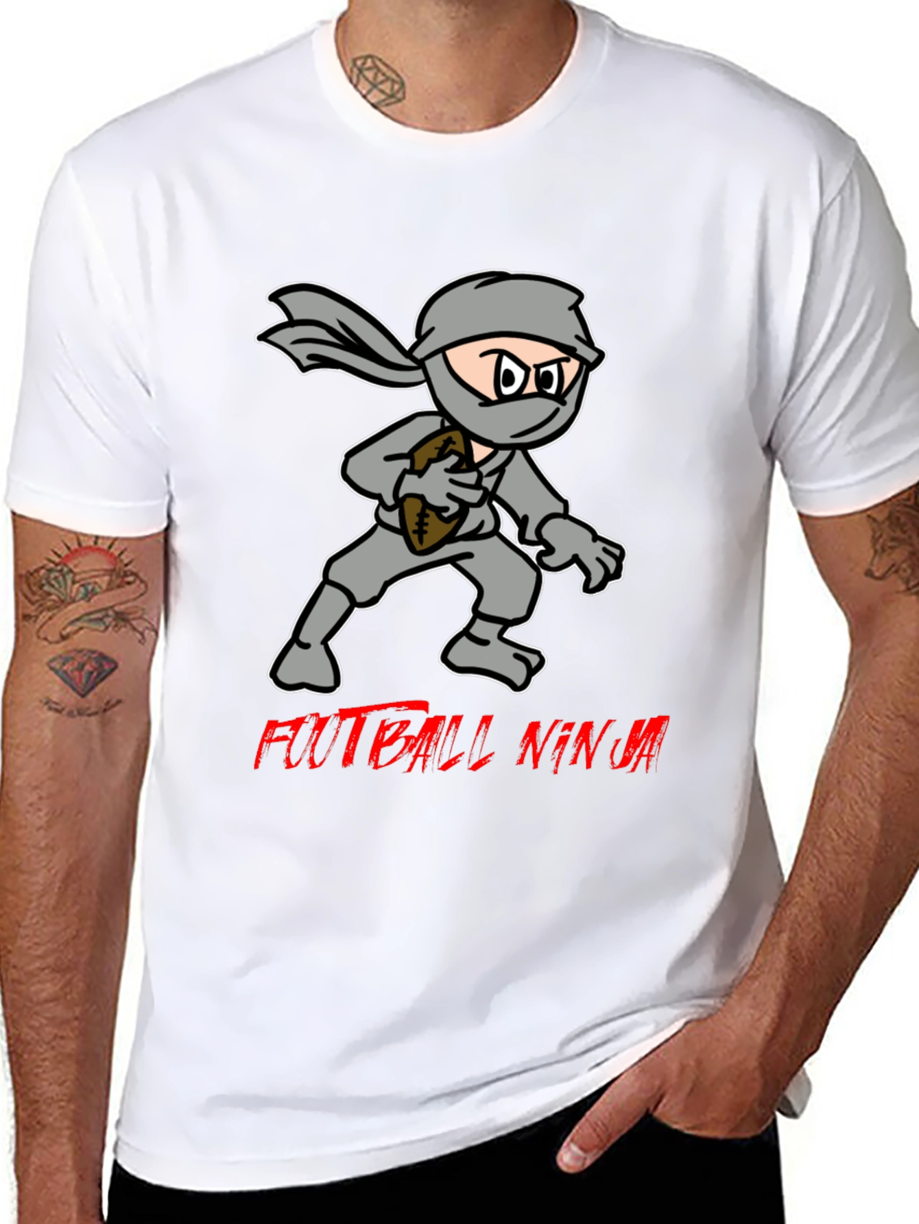 Football Ninja Black T-Shirt