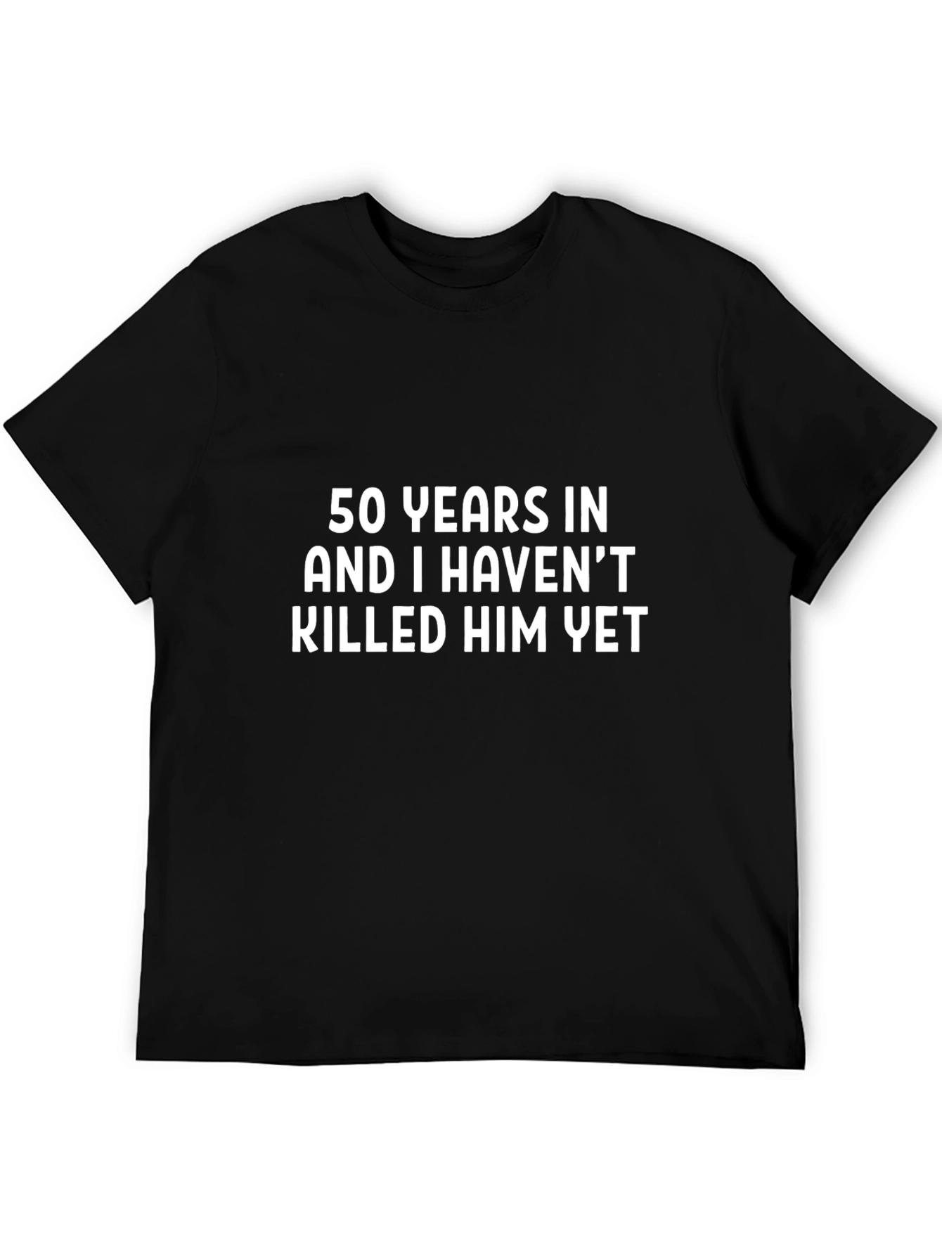 Funny 50 Years Anniversary Black Graphic T-Shirt