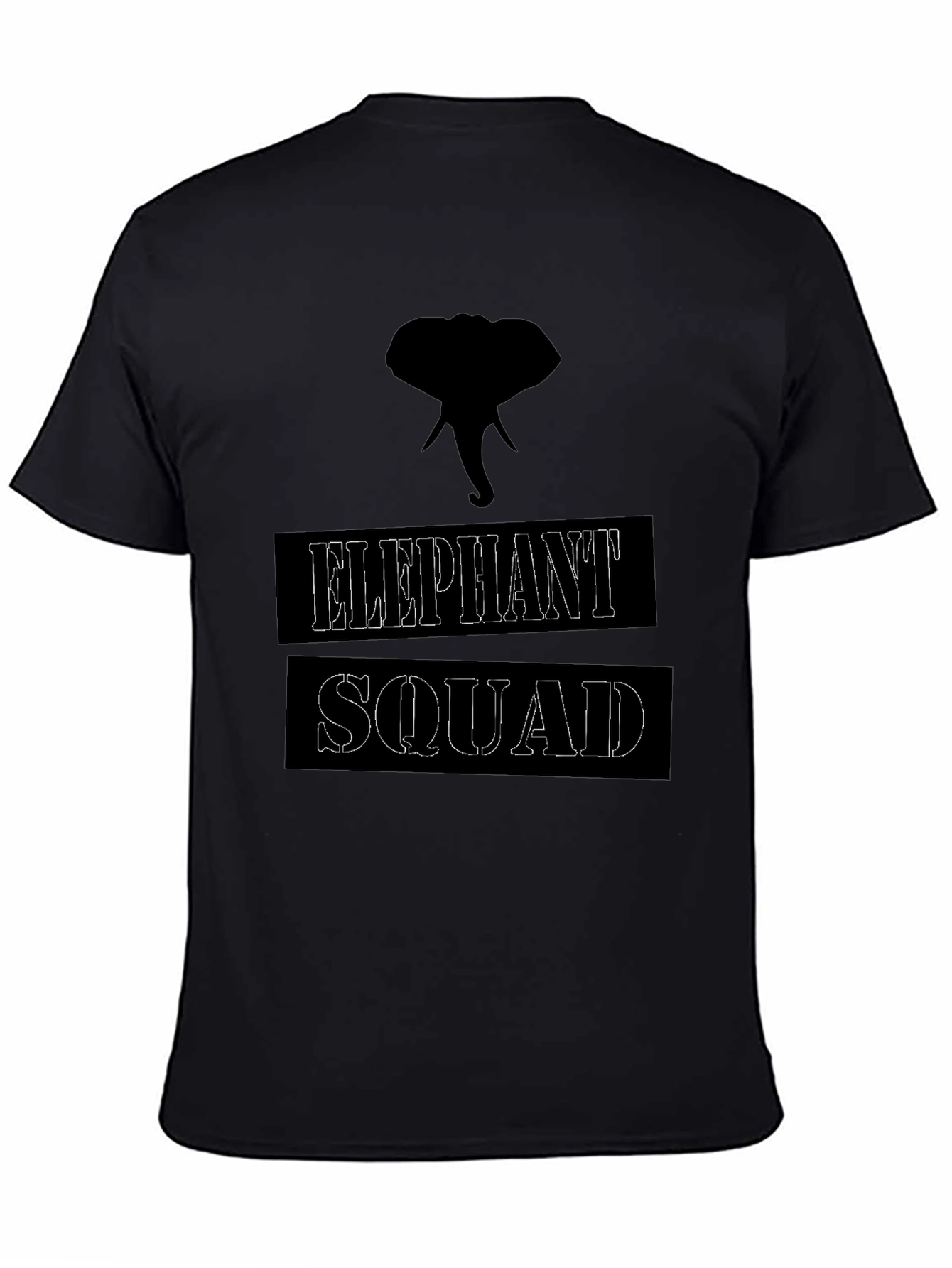Elephant Squad Graphic T-Shirt - Black