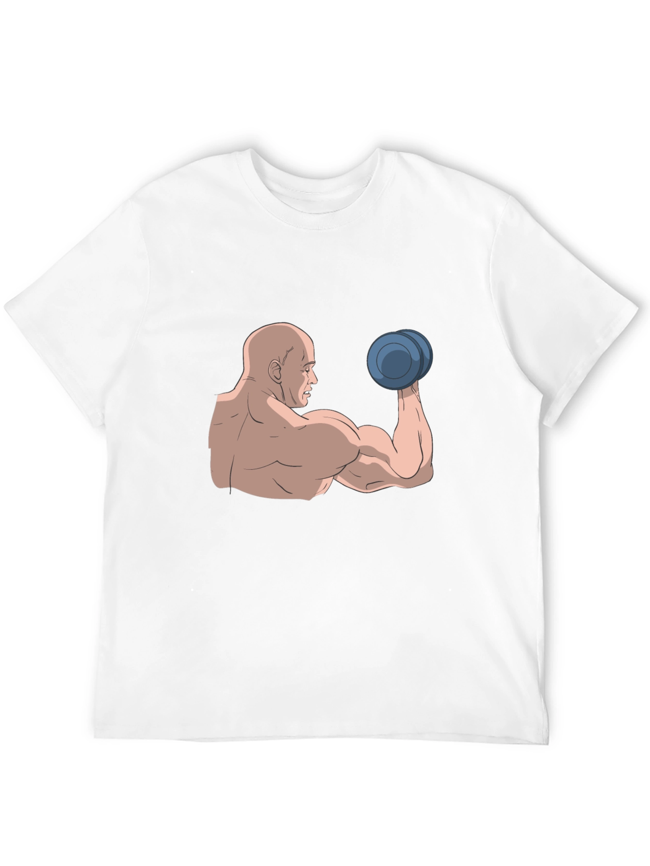 Muscle Man Graphic Tee - Black Cotton T-Shirt