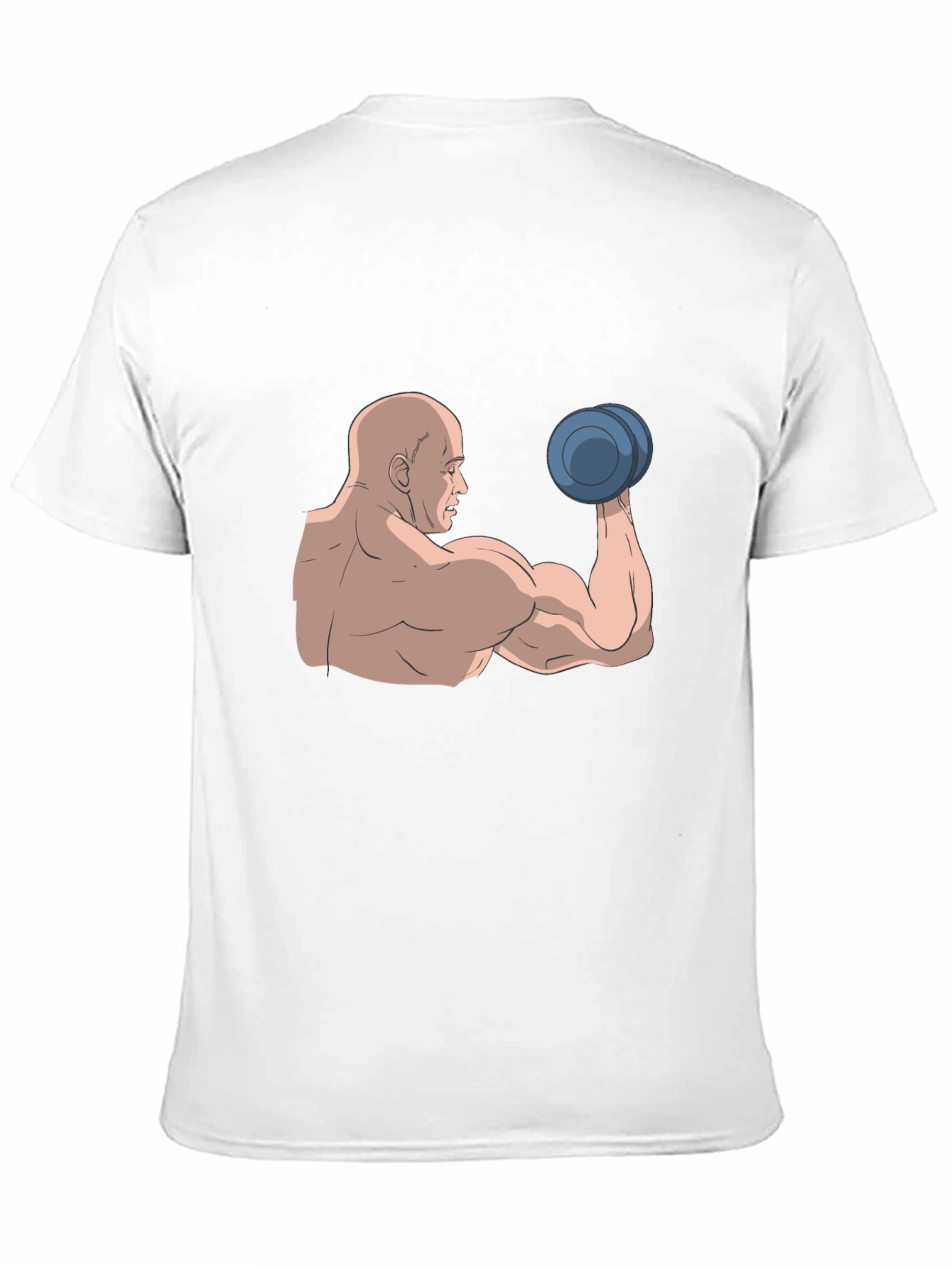 Muscle Man Graphic Tee - Black Cotton T-Shirt