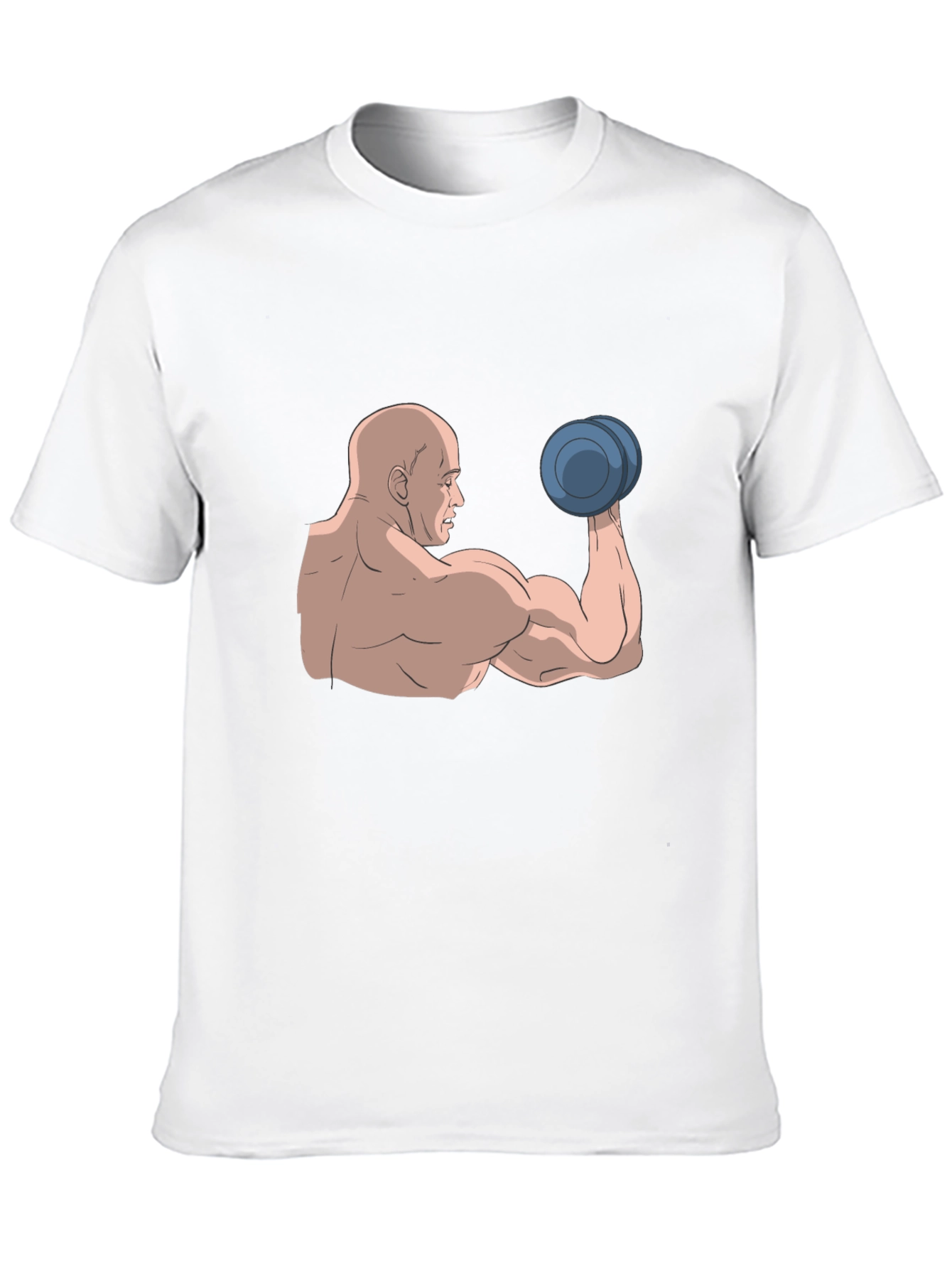 Muscle Man Graphic Tee - Black Cotton T-Shirt