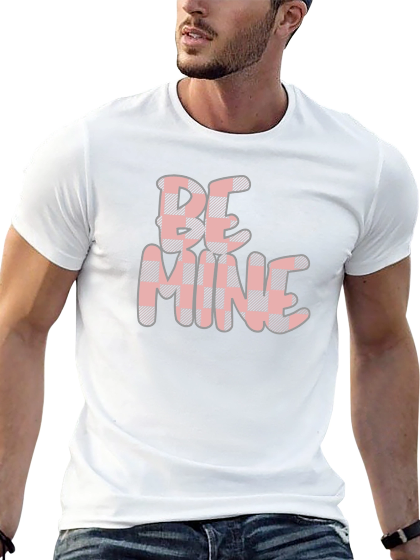 Be Mine Valentines Buffalo Plaid Tee