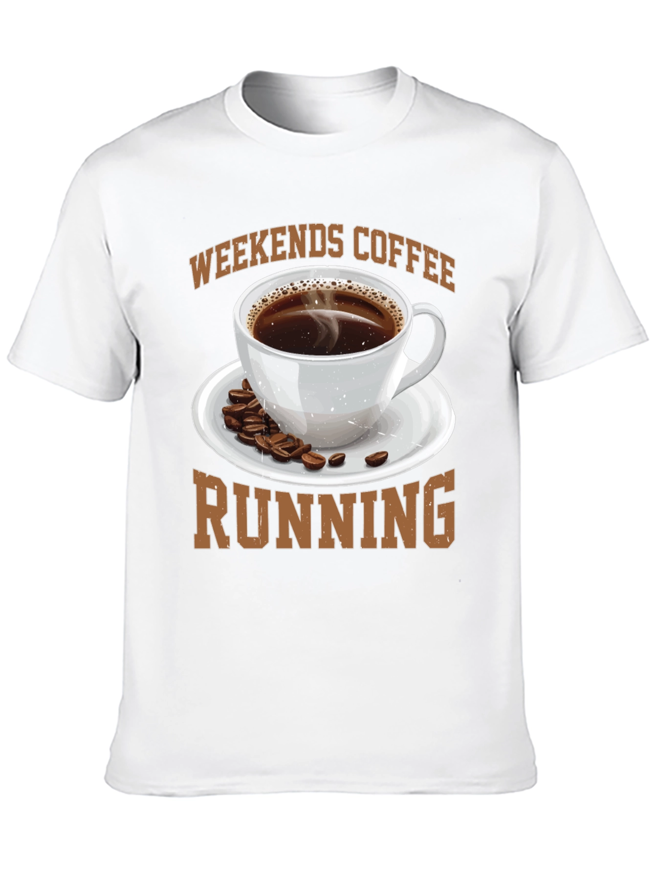 Weekends Coffee Running Graphic T-Shirt