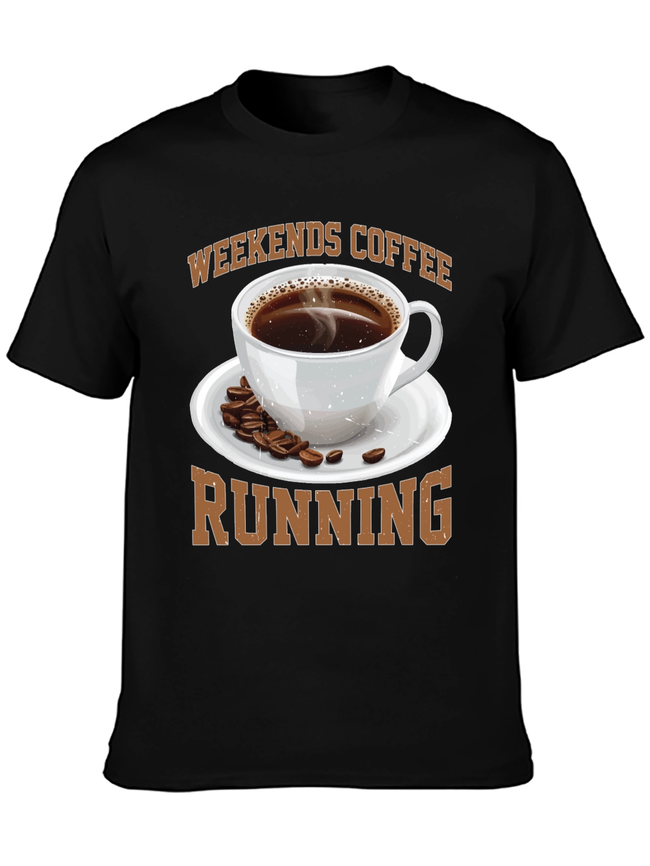 Weekends Coffee Running Graphic T-Shirt