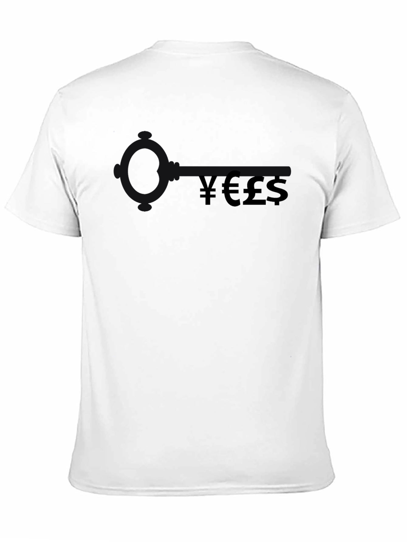 Currency Symbol Black T-Shirt - Mens