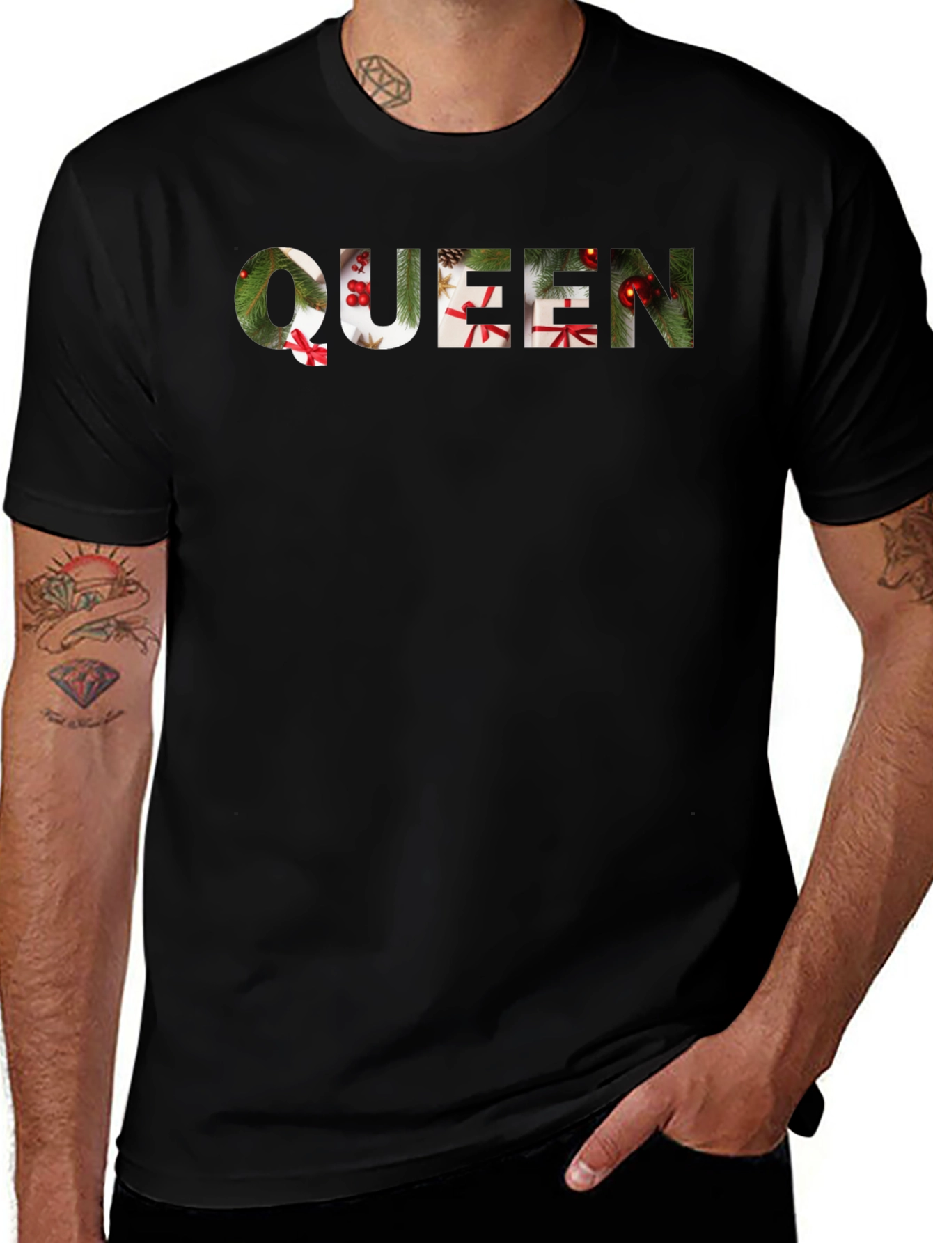 Festive QUEEN Graphic T-Shirt - Holiday Style