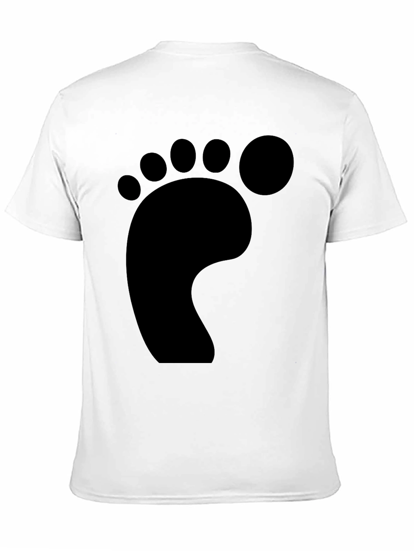 Funky Footprint T-Shirt - Casual Black Tee