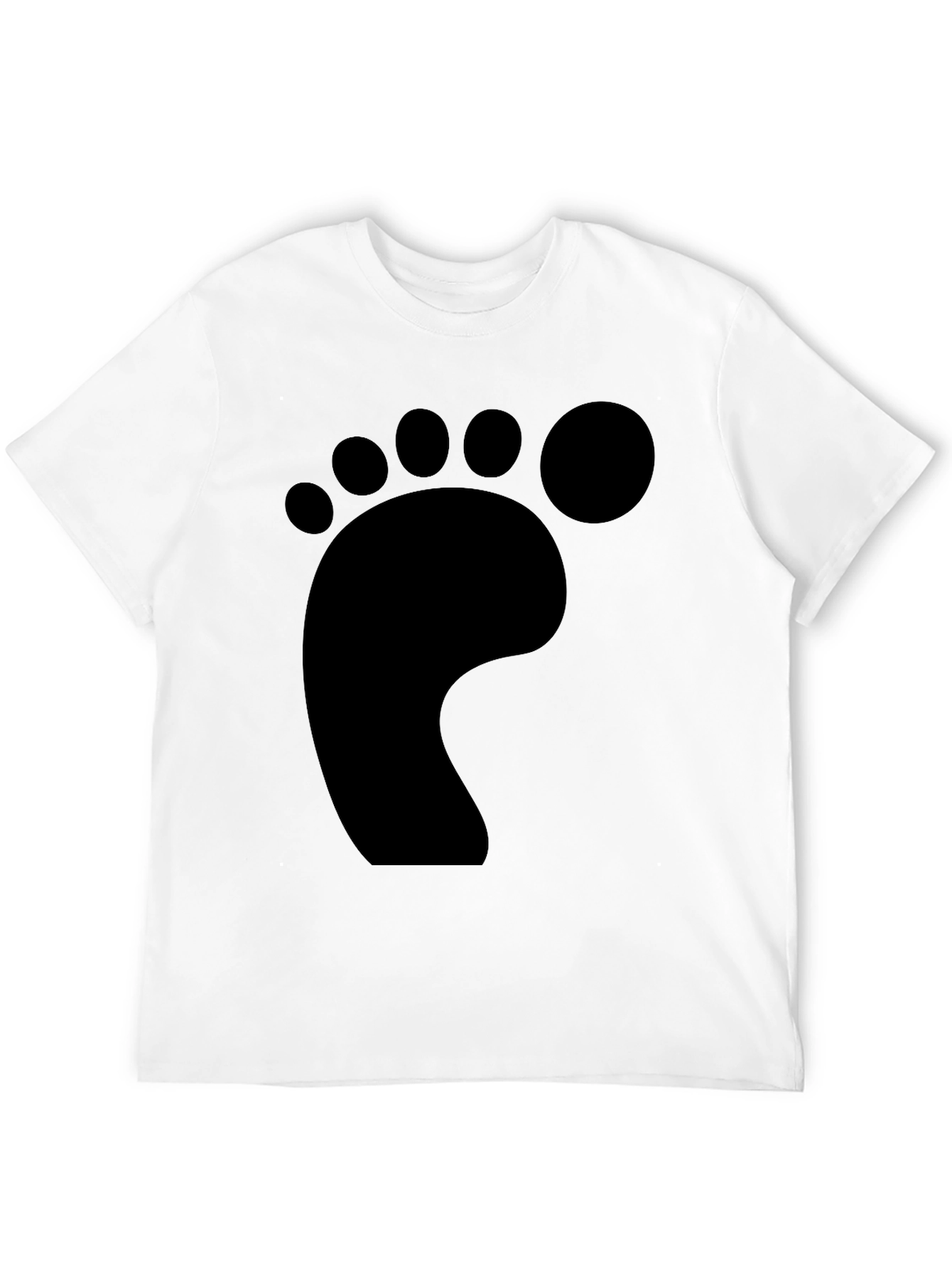 Funky Footprint T-Shirt - Casual Black Tee