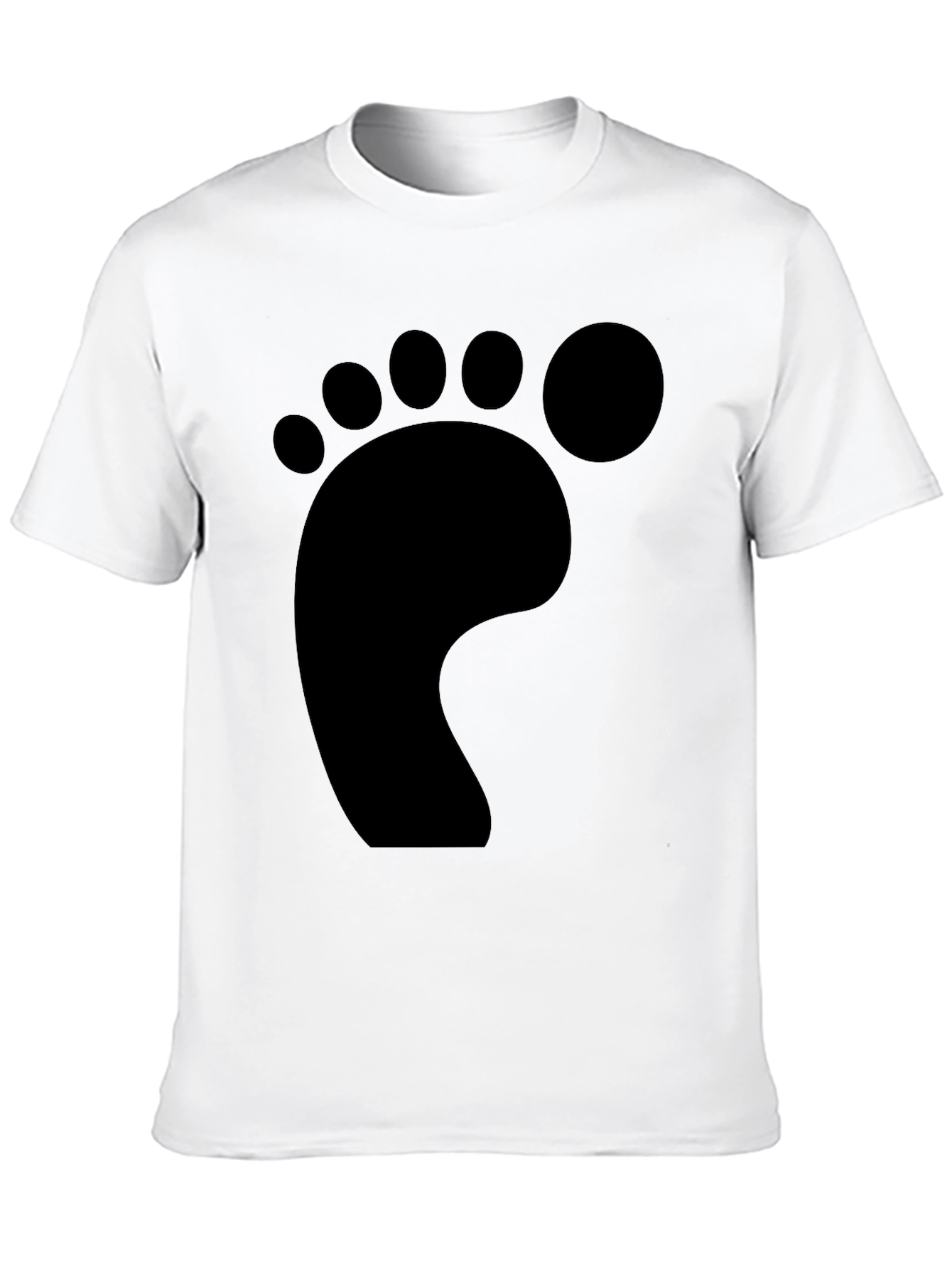 Funky Footprint T-Shirt - Casual Black Tee