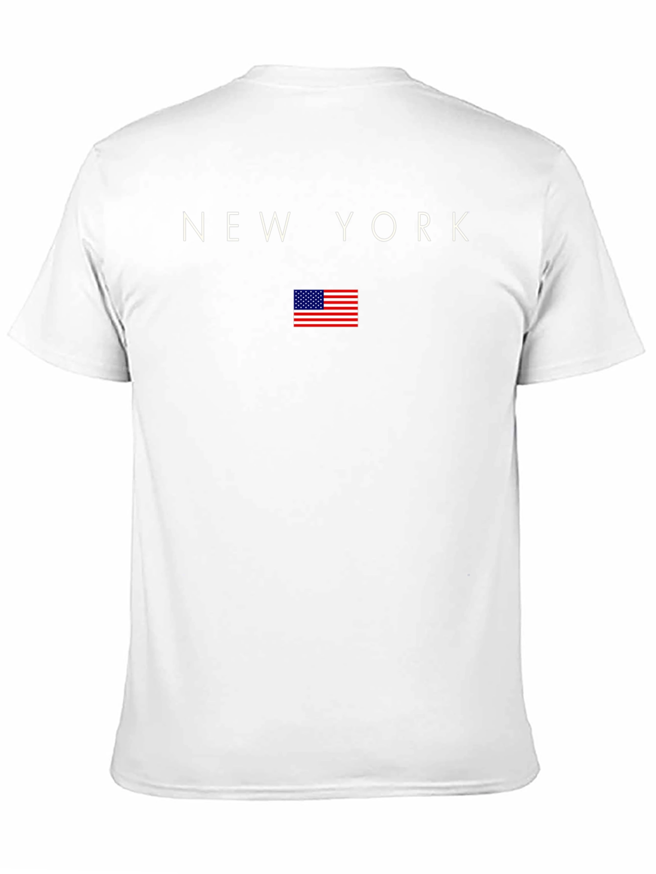 New York USA Flag Graphic Tee - Black