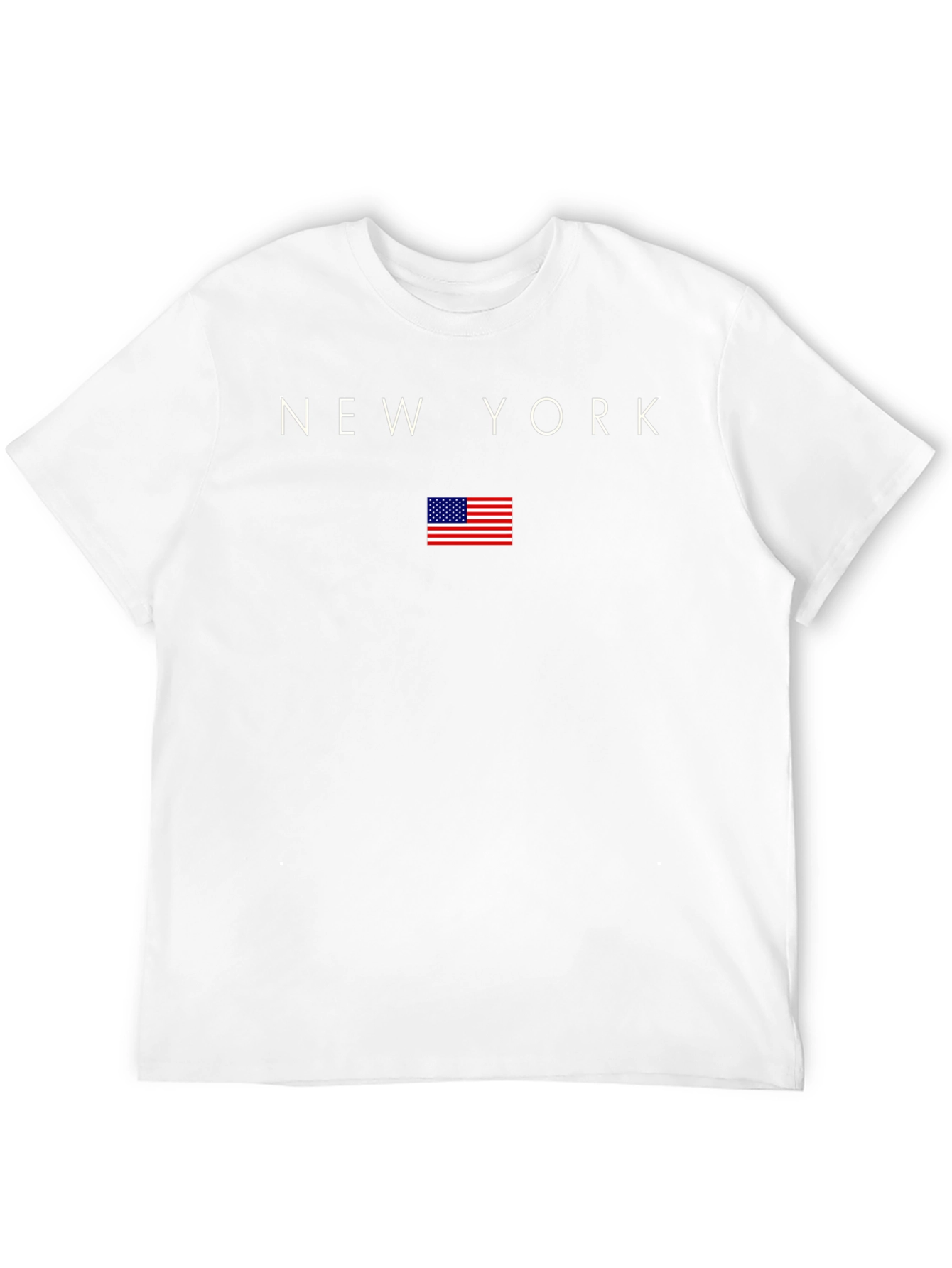New York USA Flag Graphic Tee - Black