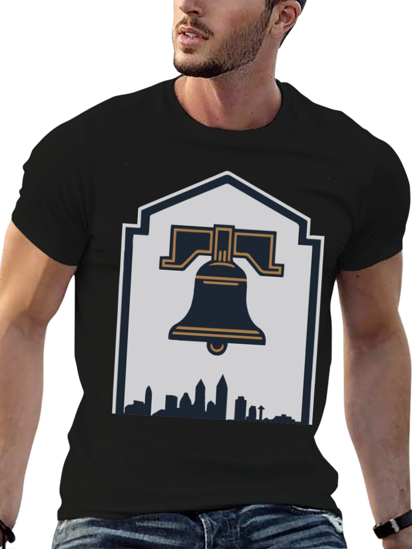 Liberty Bell Skyline Graphic T-Shirt