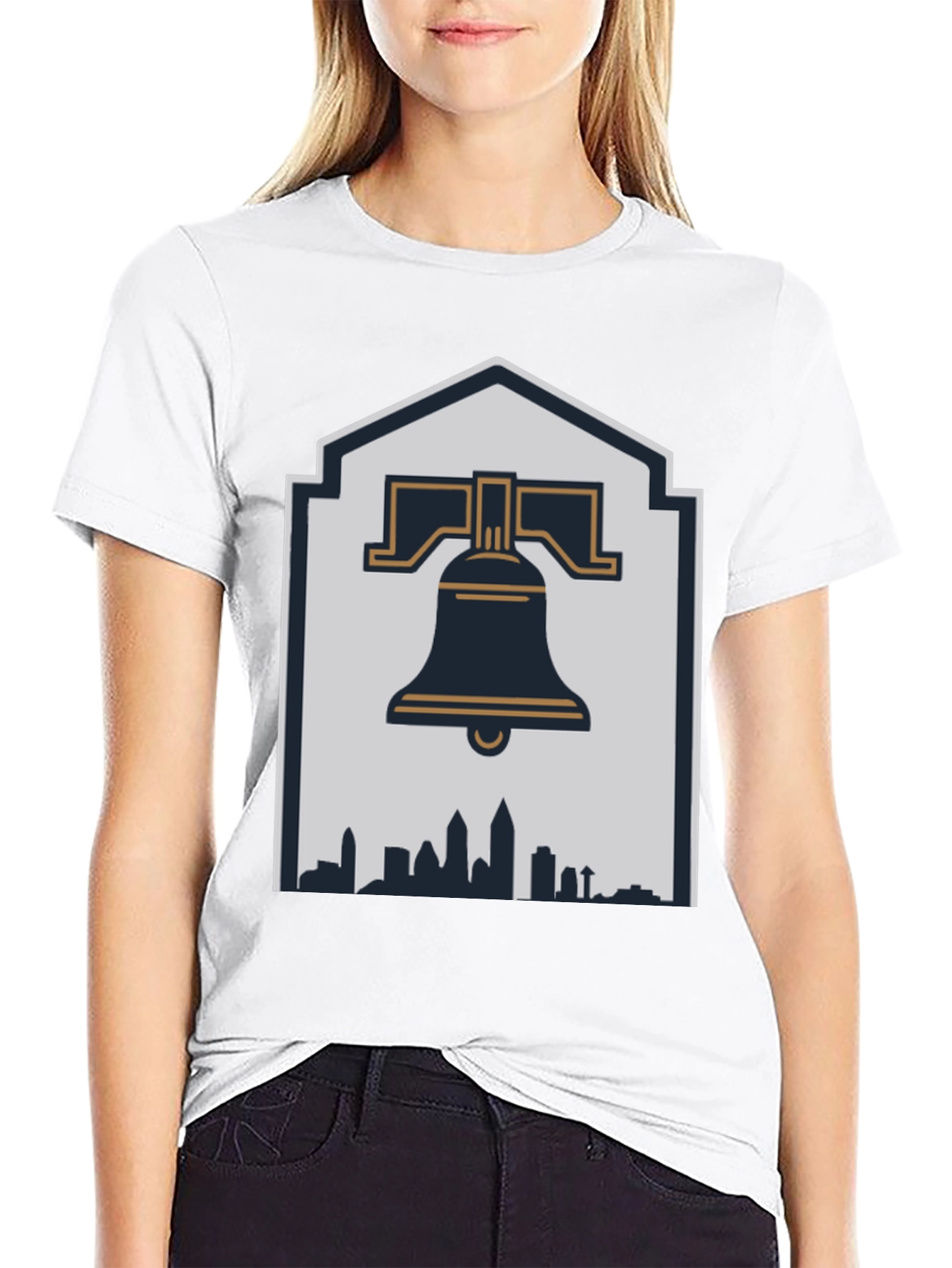 Liberty Bell Skyline Graphic T-Shirt