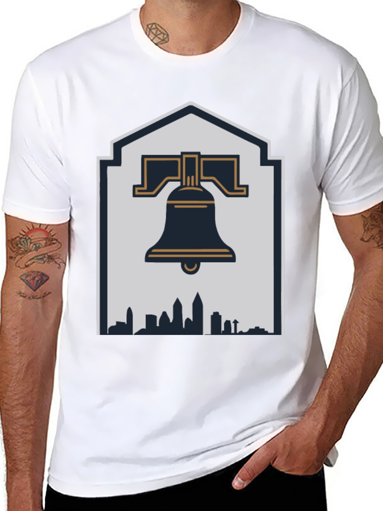 Liberty Bell Skyline Graphic T-Shirt