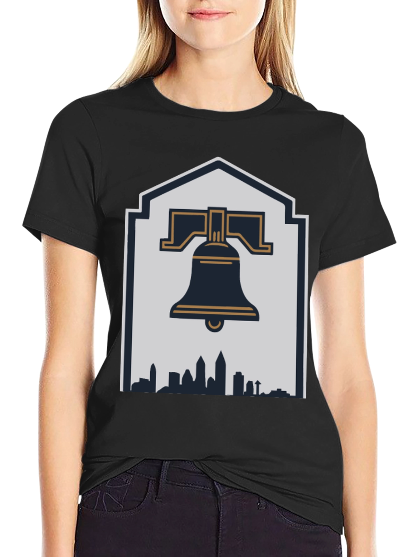 Liberty Bell Skyline Graphic T-Shirt