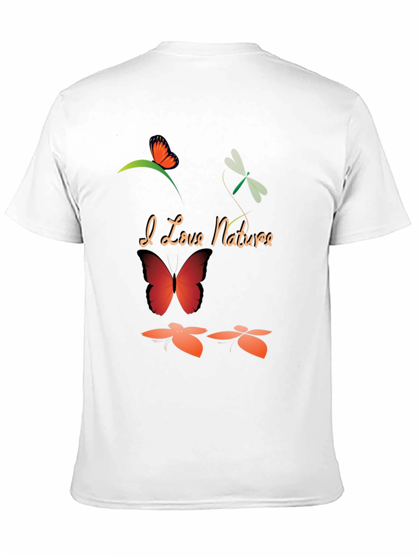 I Love Nature Black Graphic T-Shirt