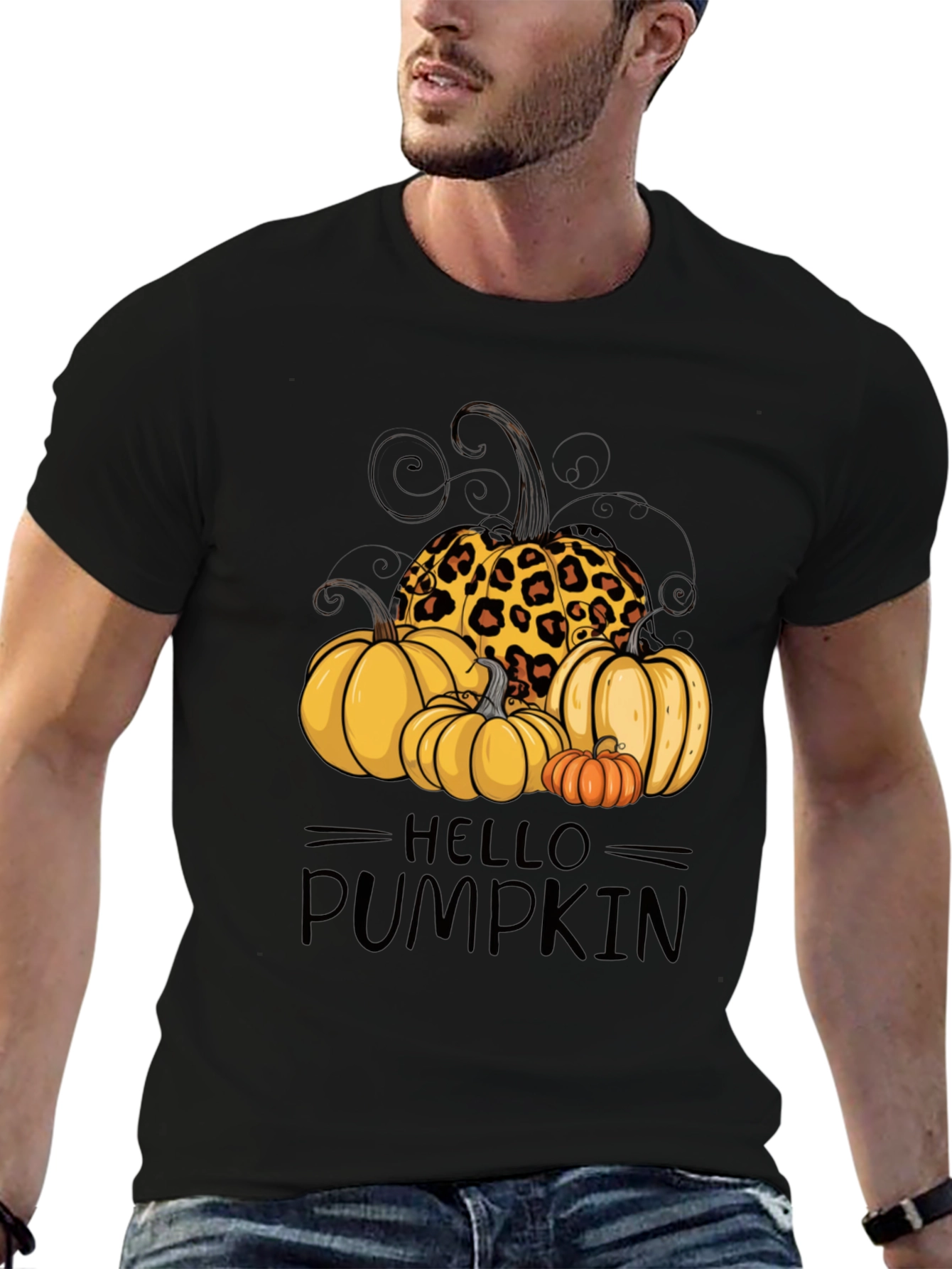 Hello Pumpkin Leopard Print T-Shirt