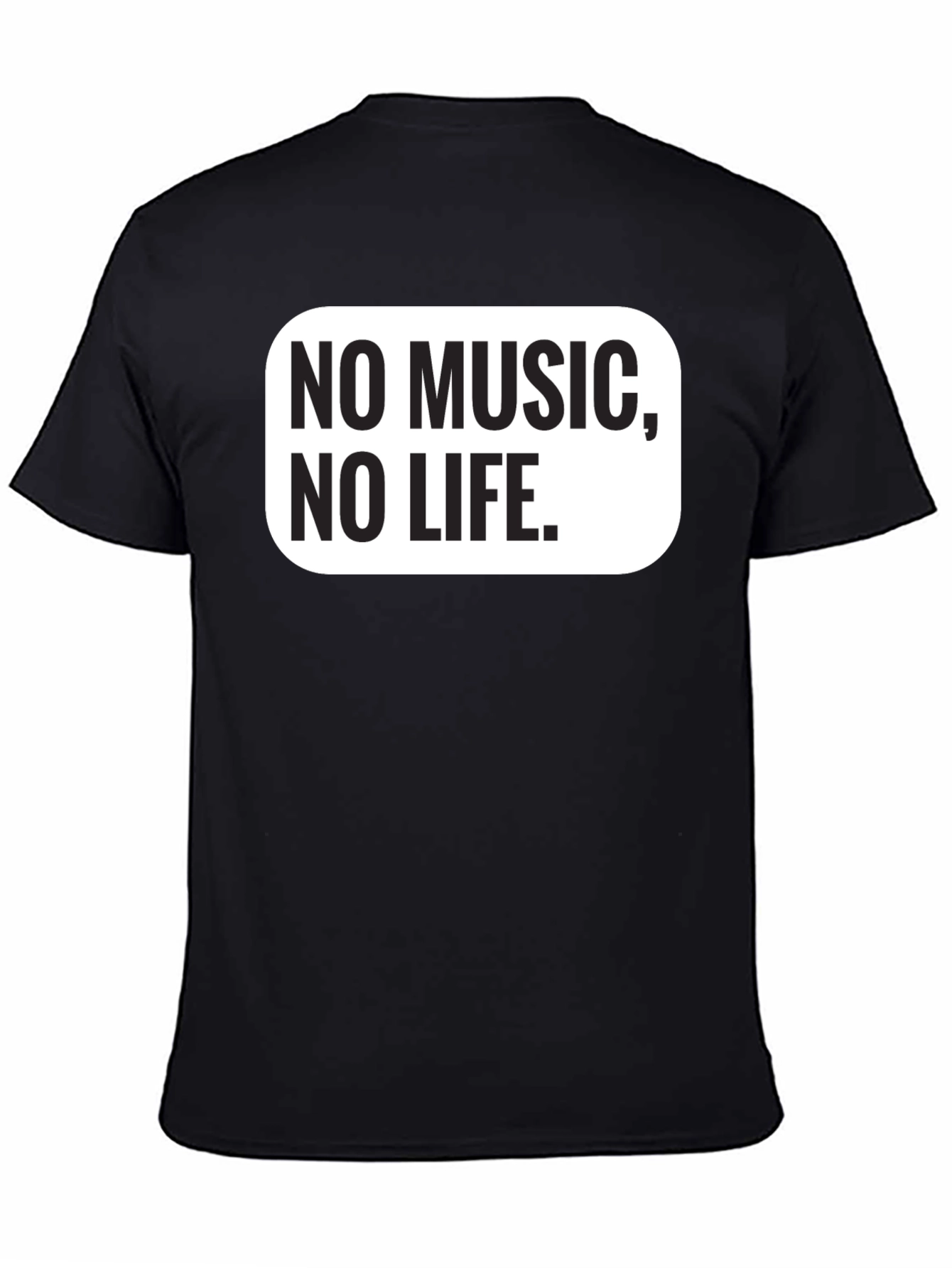 No Music No Life Black Graphic Tee