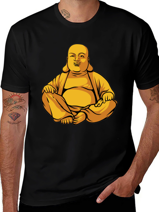 Buddha Graphic Print T-Shirt - Meditating Design