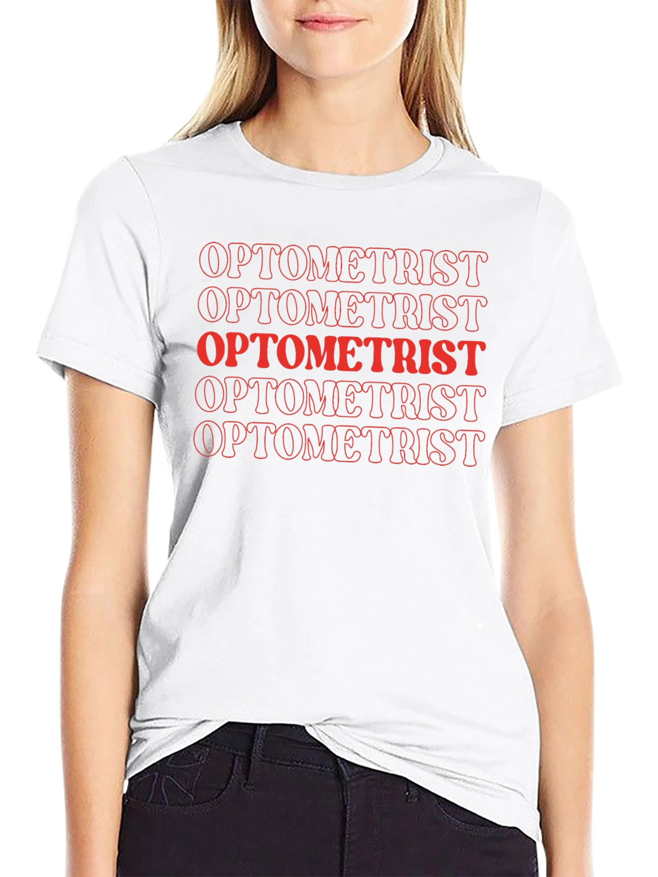 Optometrist Bold Text Graphic T-Shirt