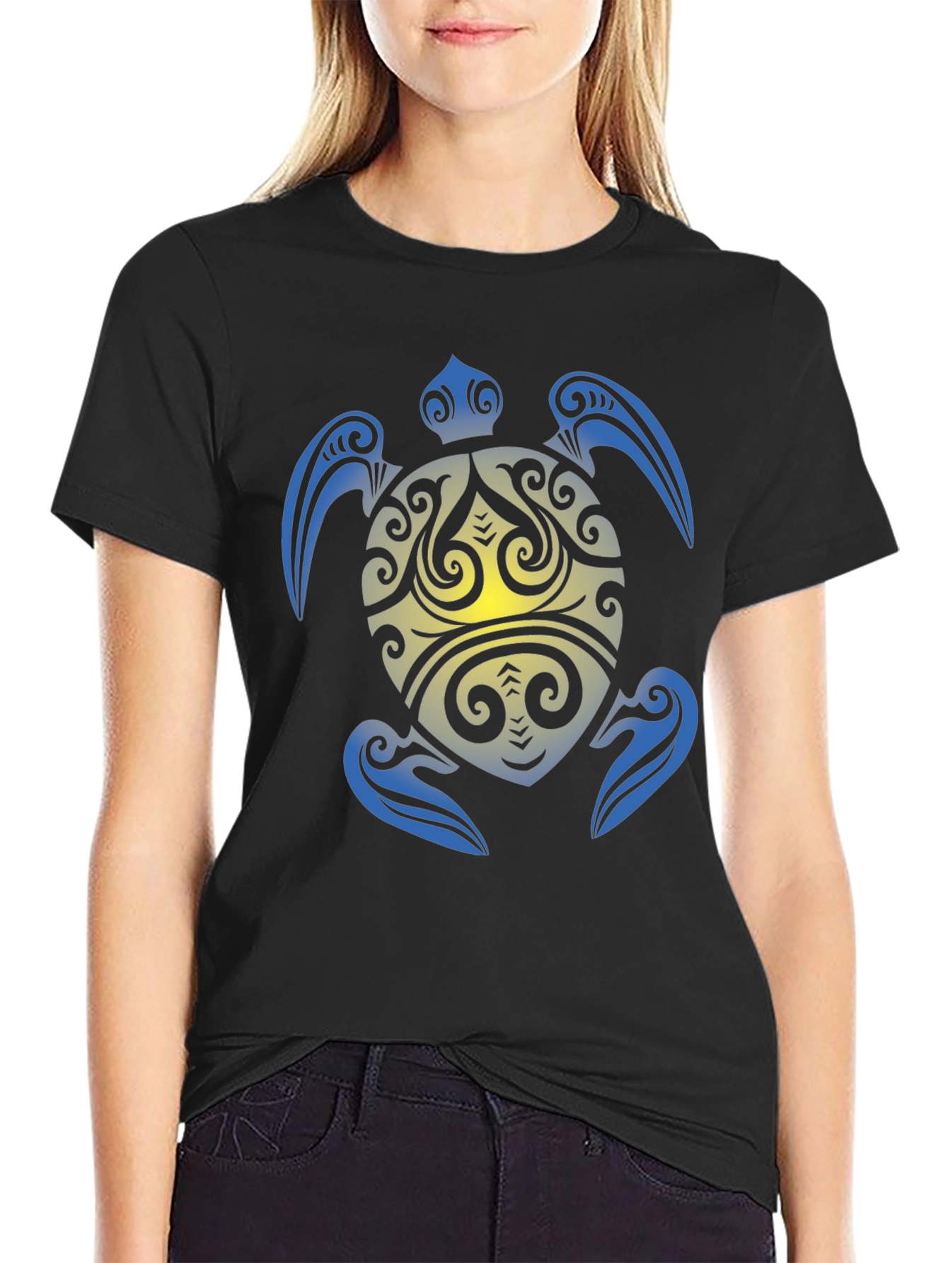 Tribal Turtle Graphic T-Shirt