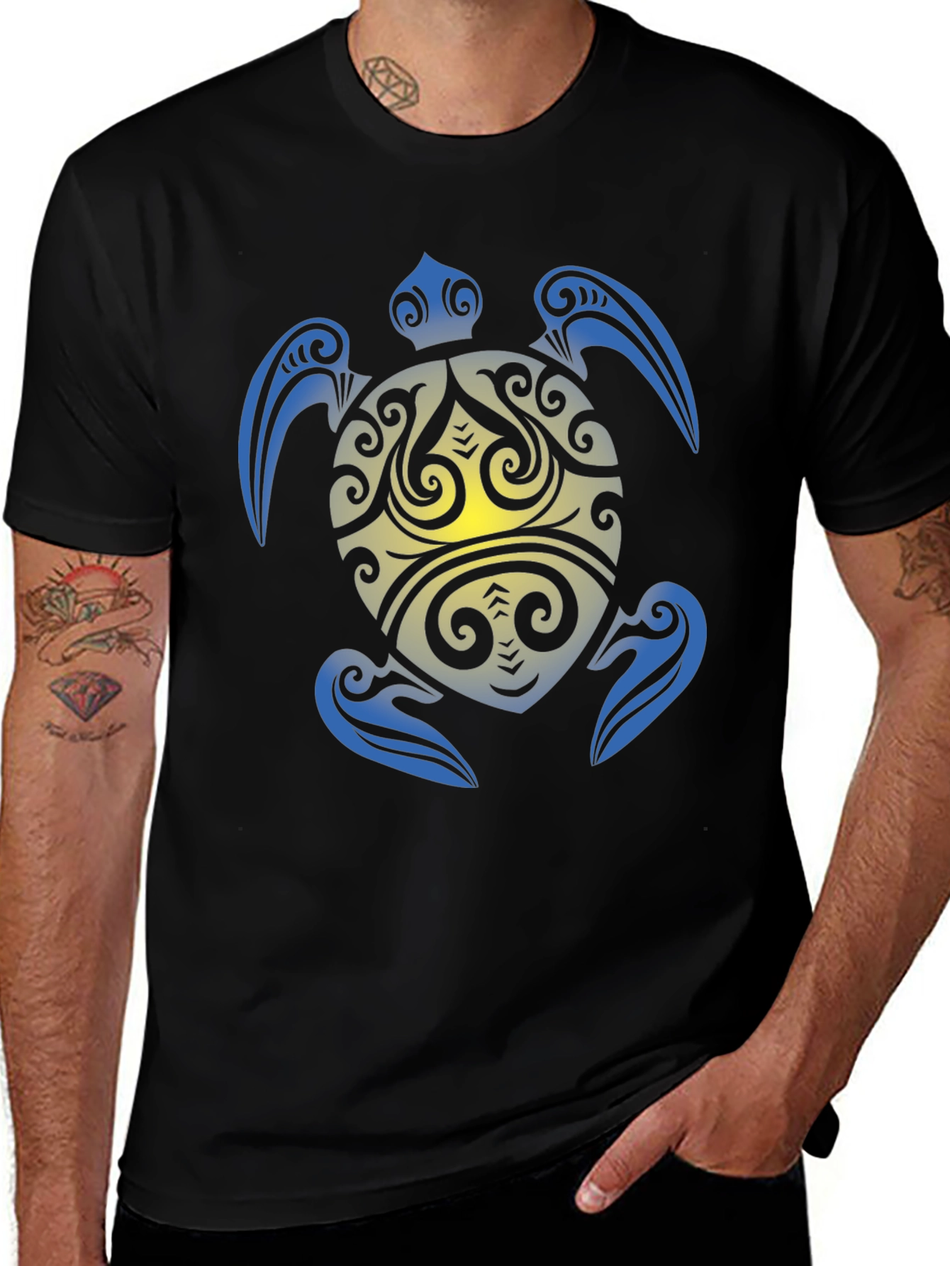 Tribal Turtle Graphic T-Shirt