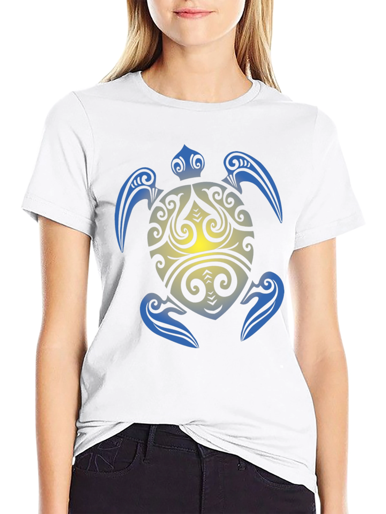 Tribal Turtle Graphic T-Shirt