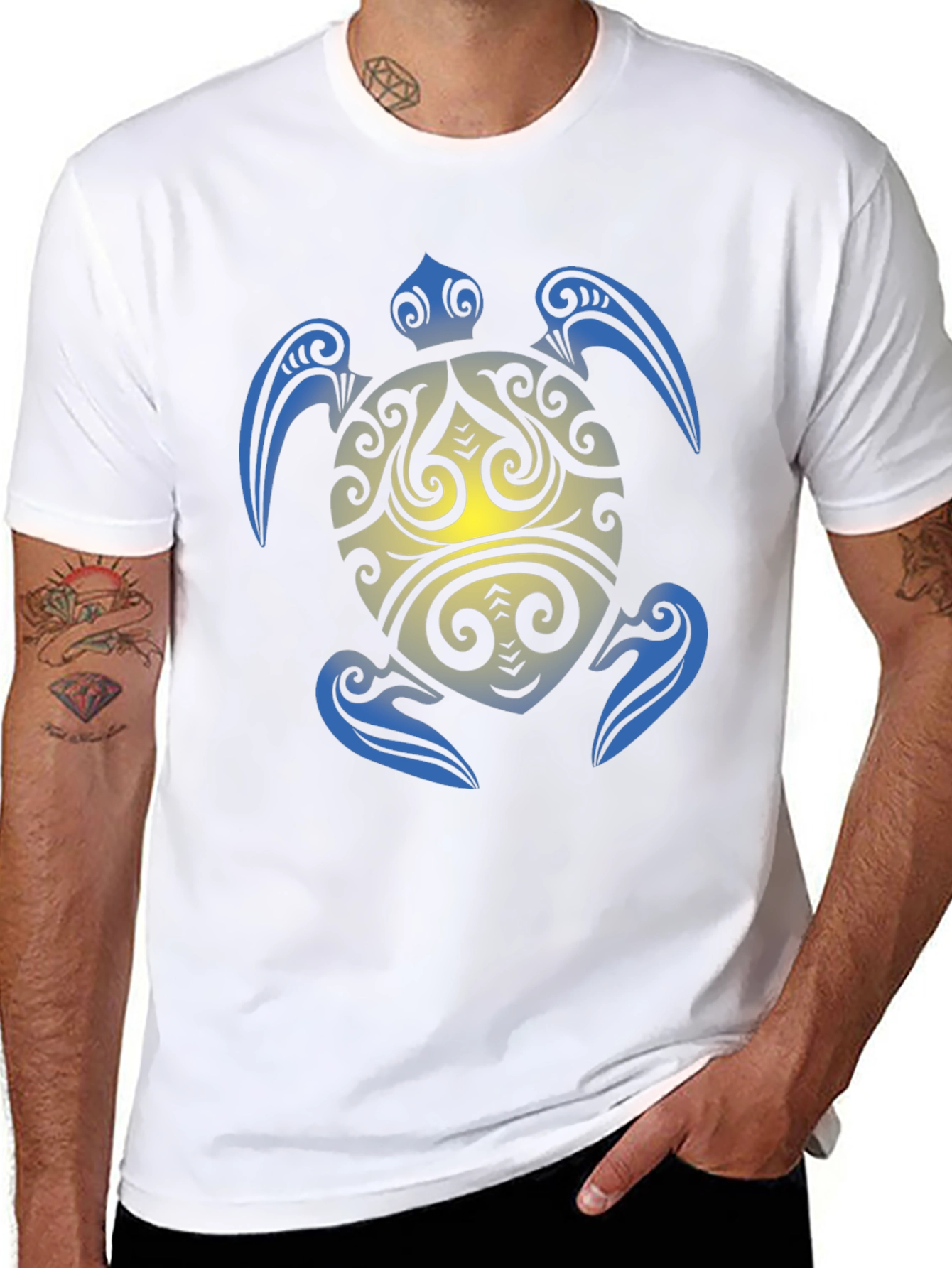 Tribal Turtle Graphic T-Shirt