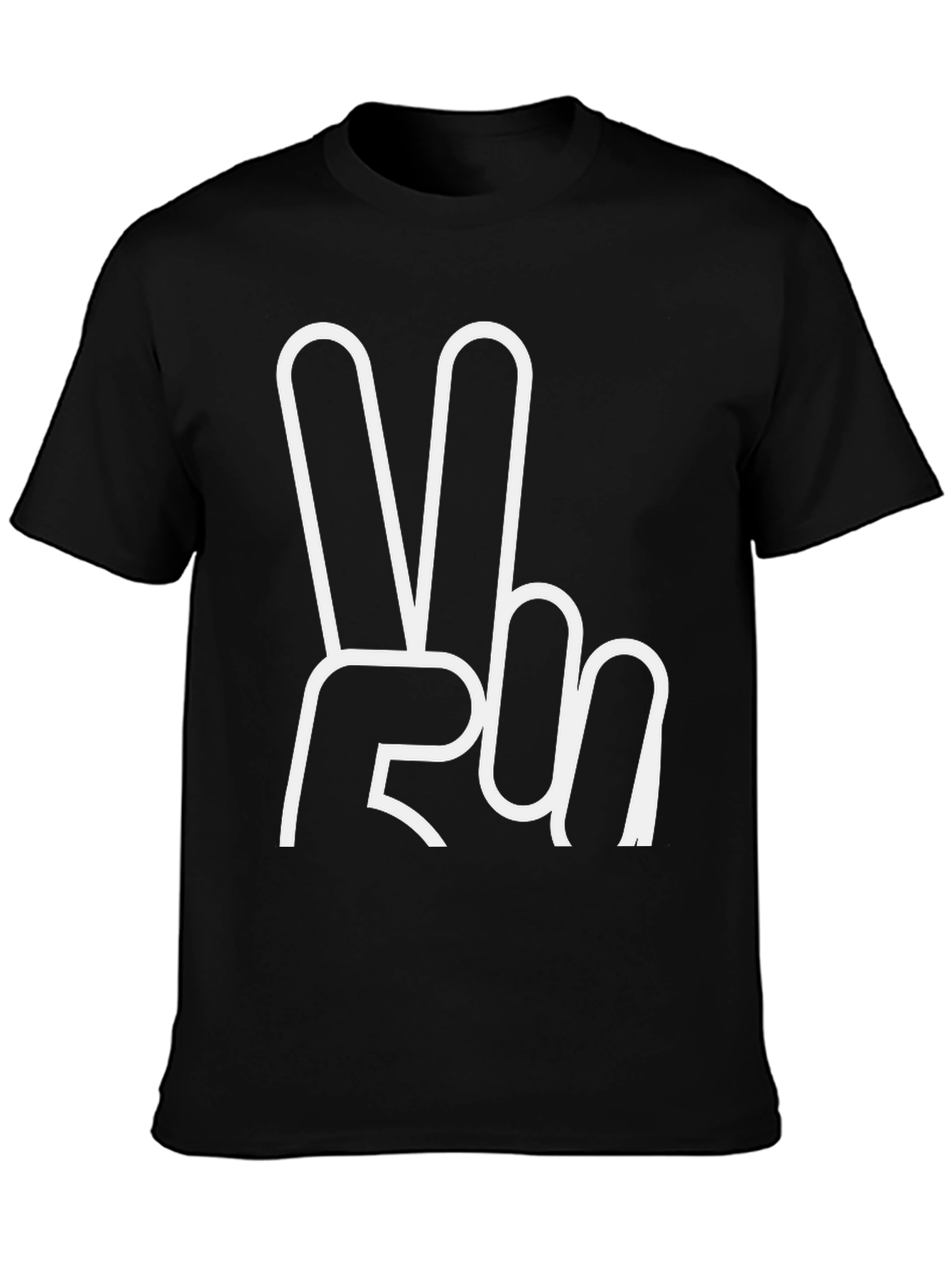 Peace Sign Graphic Tee - Classic Black T-Shirt