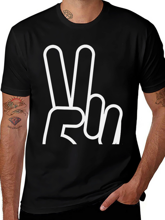 Peace Sign Graphic Tee - Classic Black T-Shirt