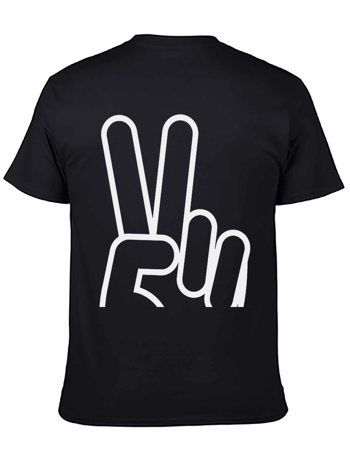 Peace Sign Graphic Tee - Classic Black T-Shirt