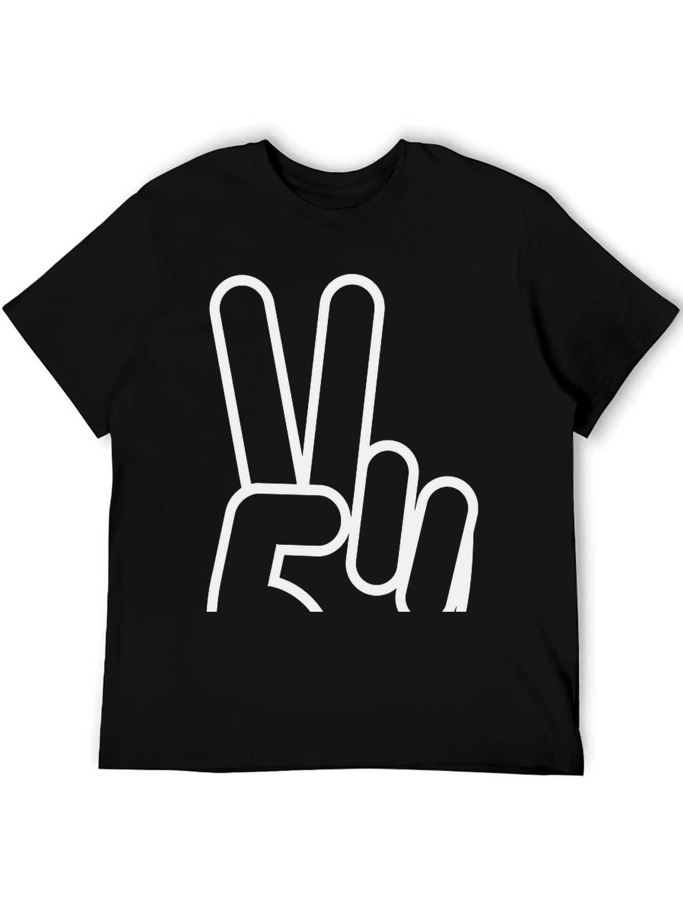 Peace Sign Graphic Tee - Classic Black T-Shirt