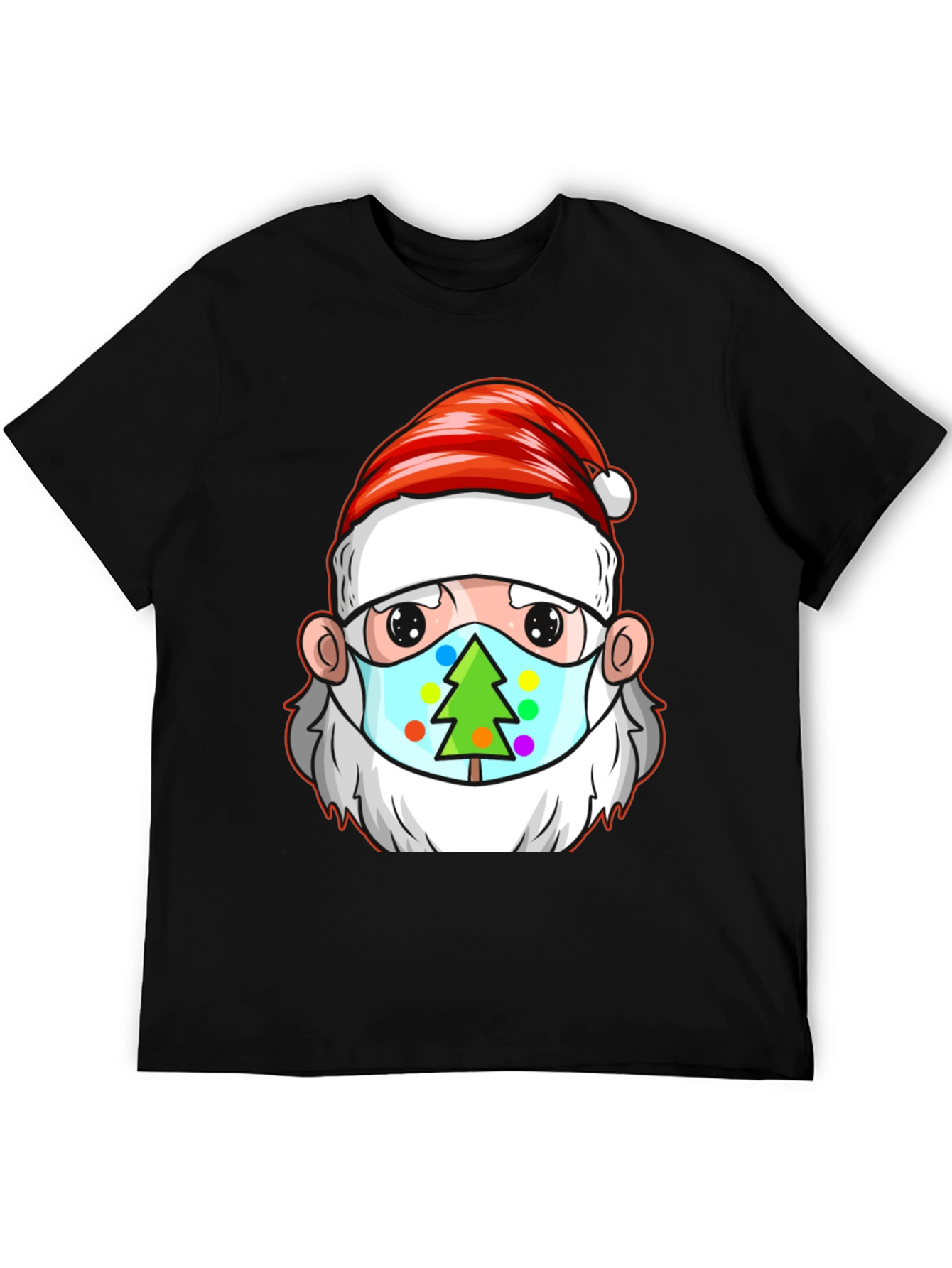 Santa Masked Christmas Tree T-Shirt