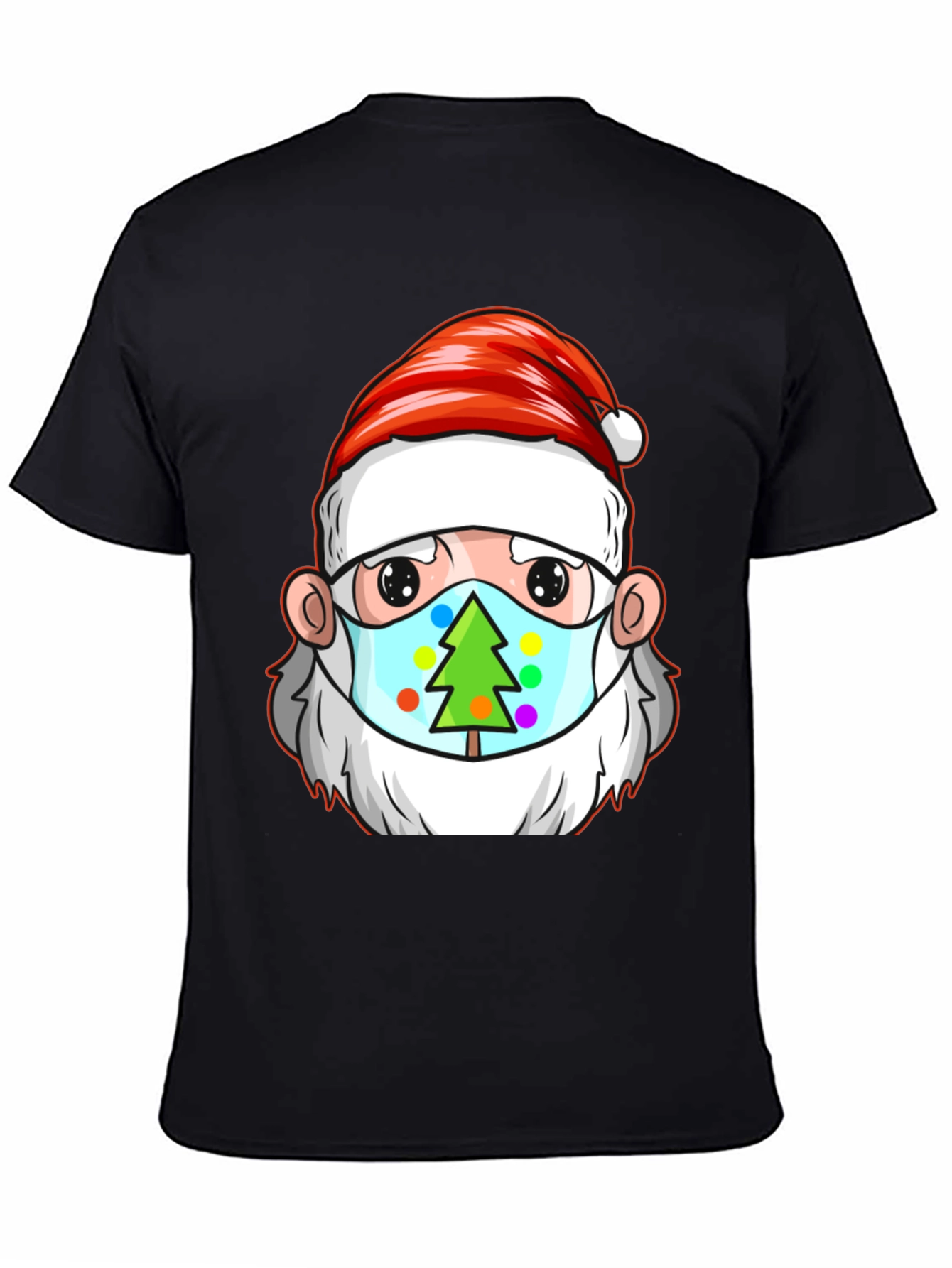 Santa Masked Christmas Tree T-Shirt