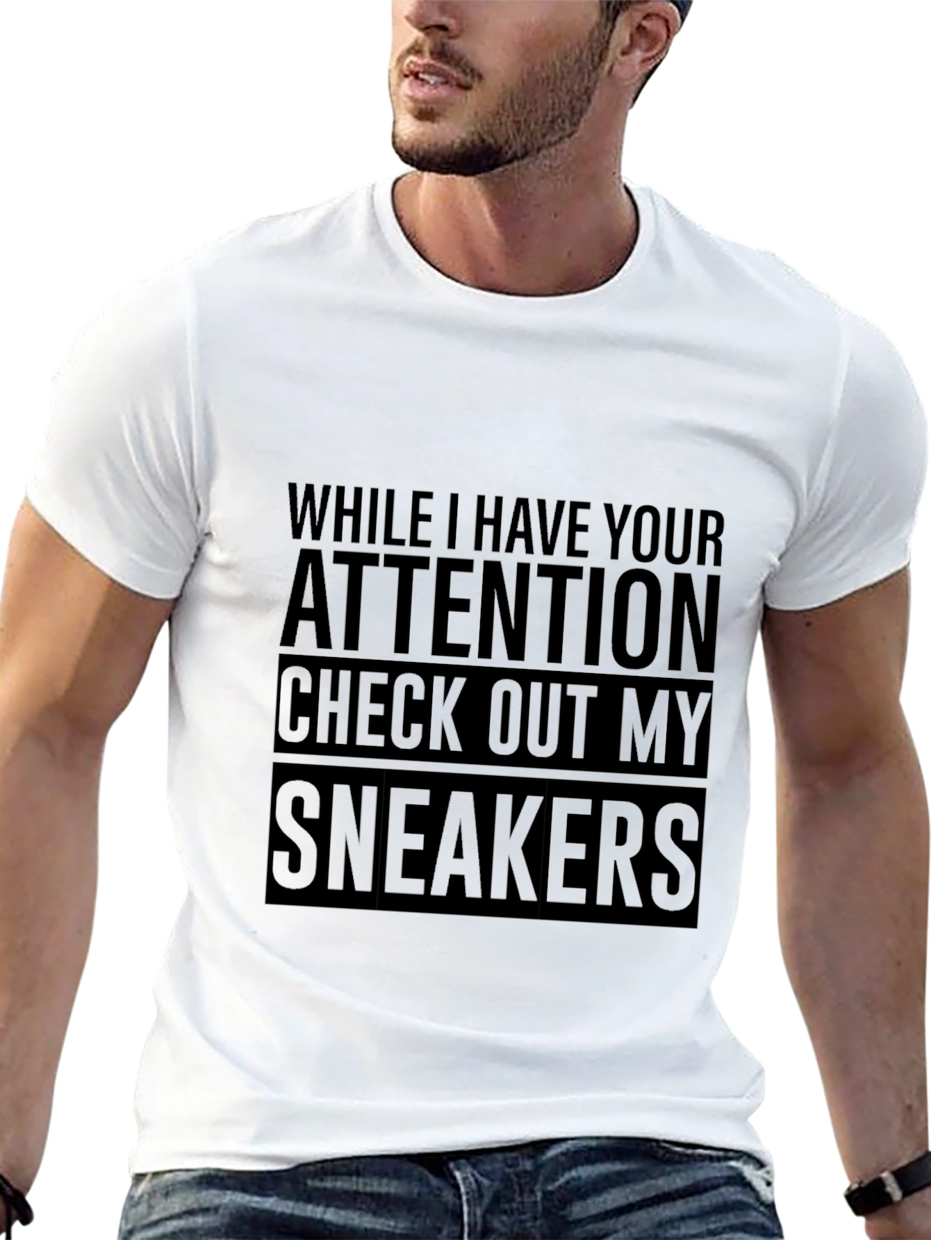 Attention Check Out My Sneakers Graphic T-Shirt
