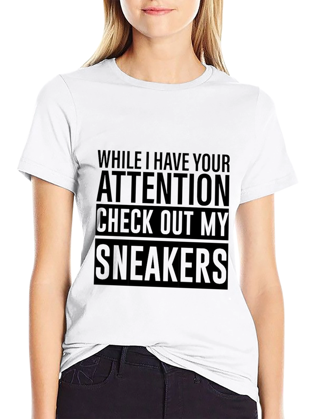 Attention Check Out My Sneakers Graphic T-Shirt